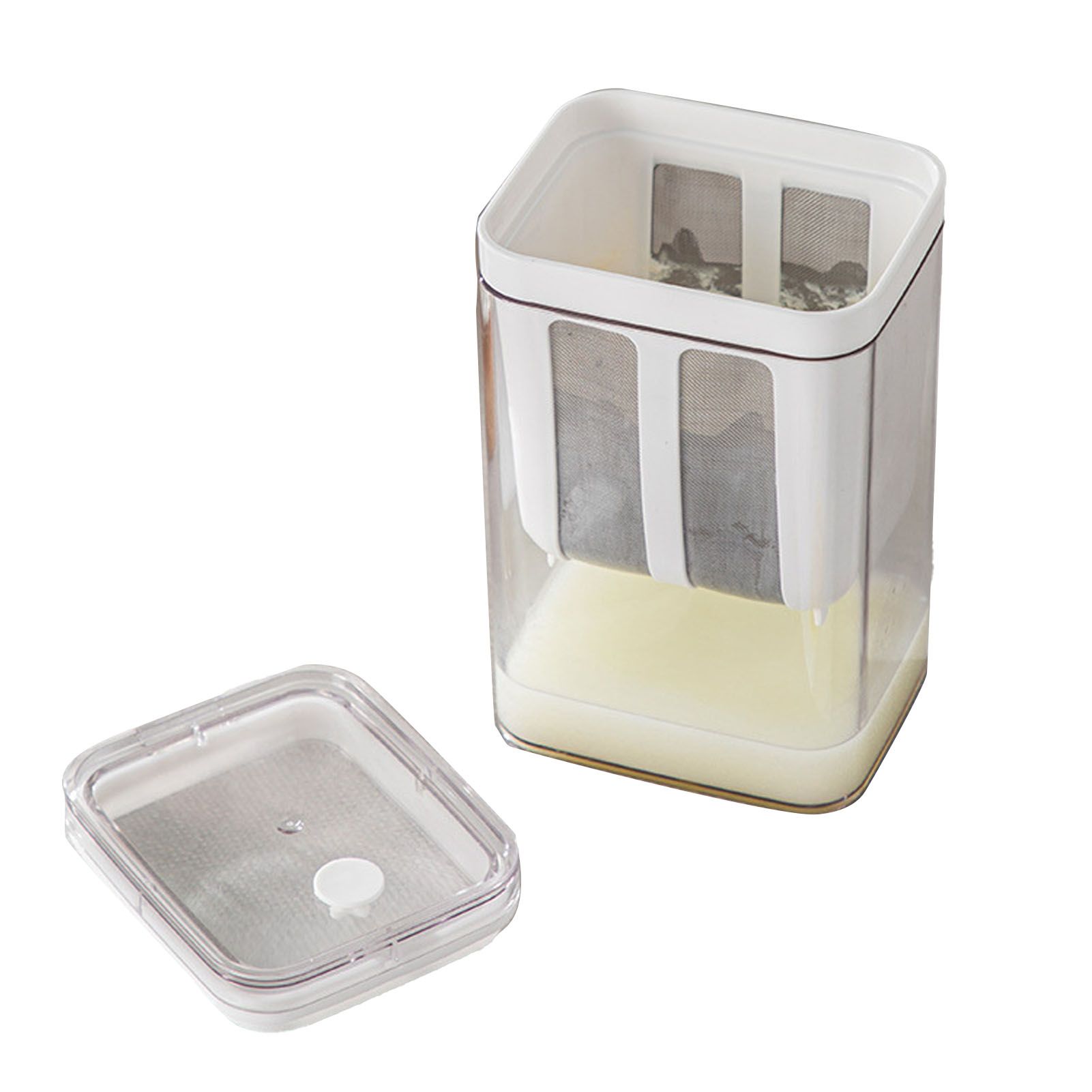 Yogurt Strainer with Extra Fine Mesh Strainer Bag Transparent Cover Multi view 2