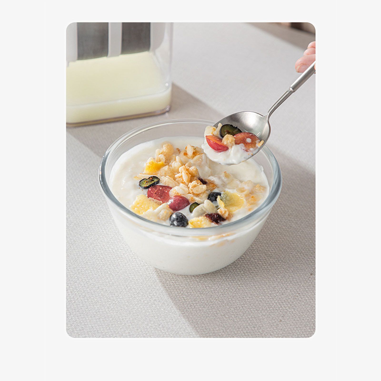Yogurt Strainer with Extra Fine Mesh Strainer Bag Transparent Cover Multi view 13