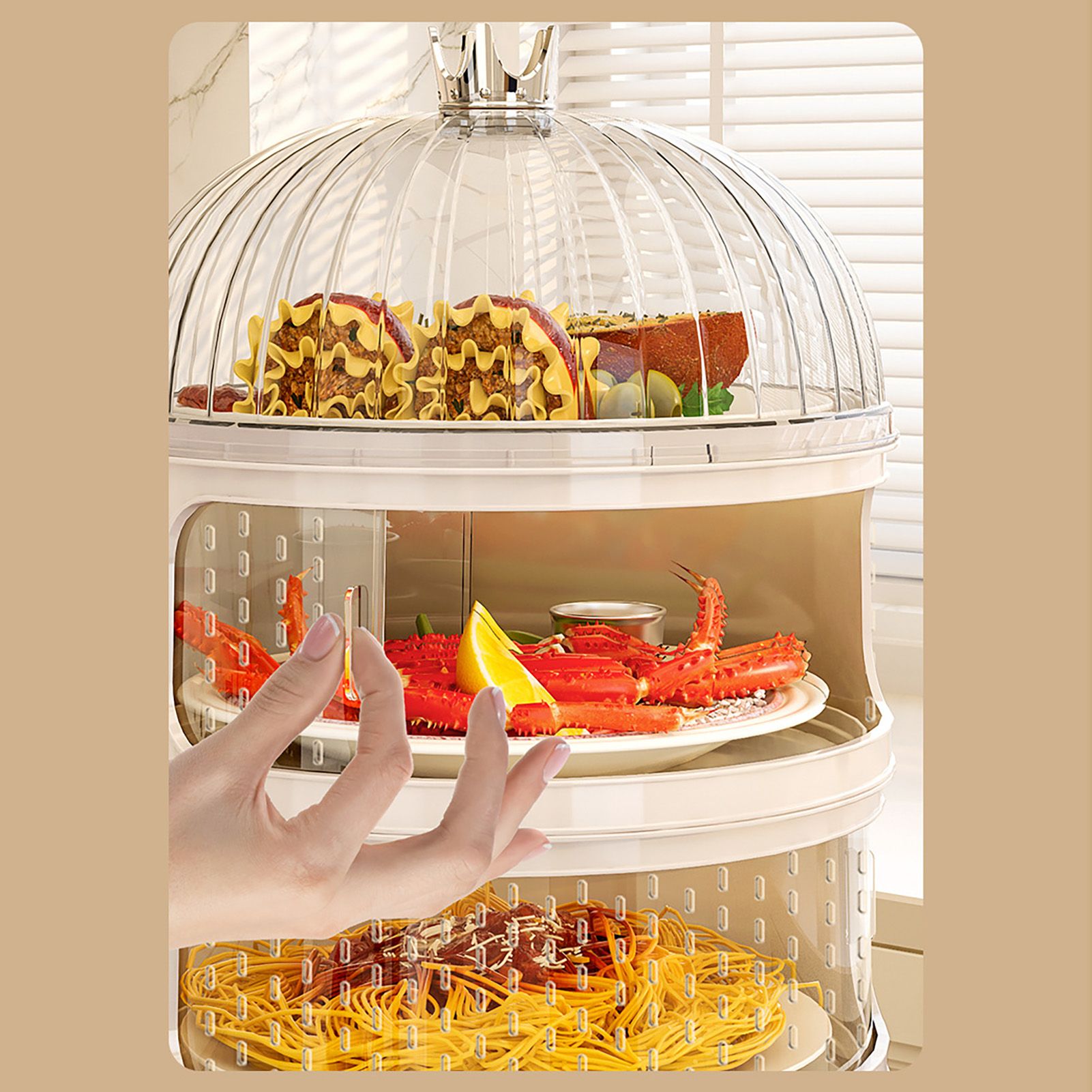 Dust Proof Food Storage Box Multi Functional Sealed Food Storage Container for view 8