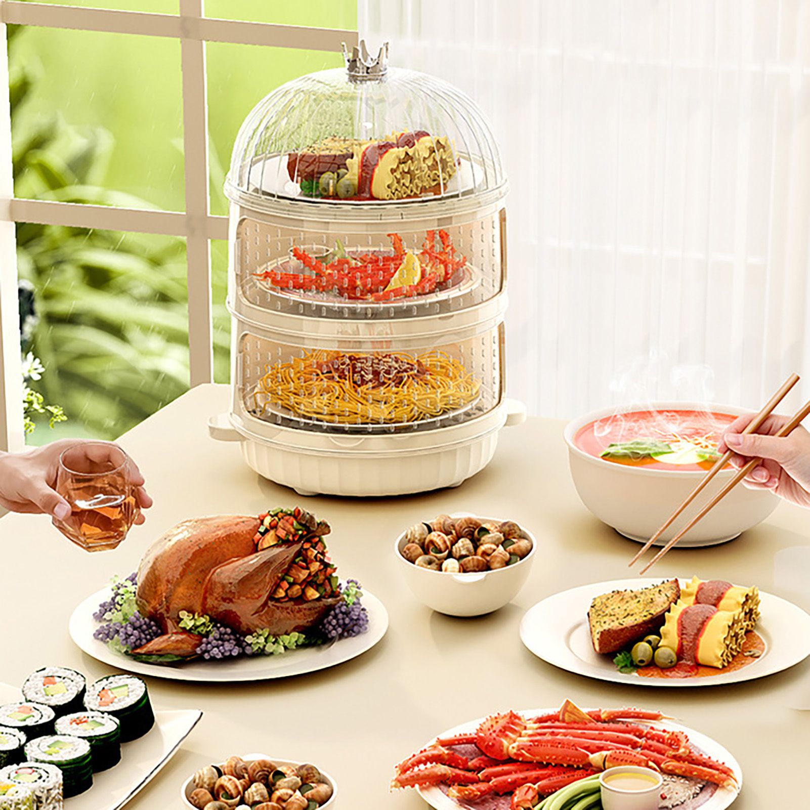 Dust Proof Food Storage Box Multi Functional Sealed Food Storage Container for view 10