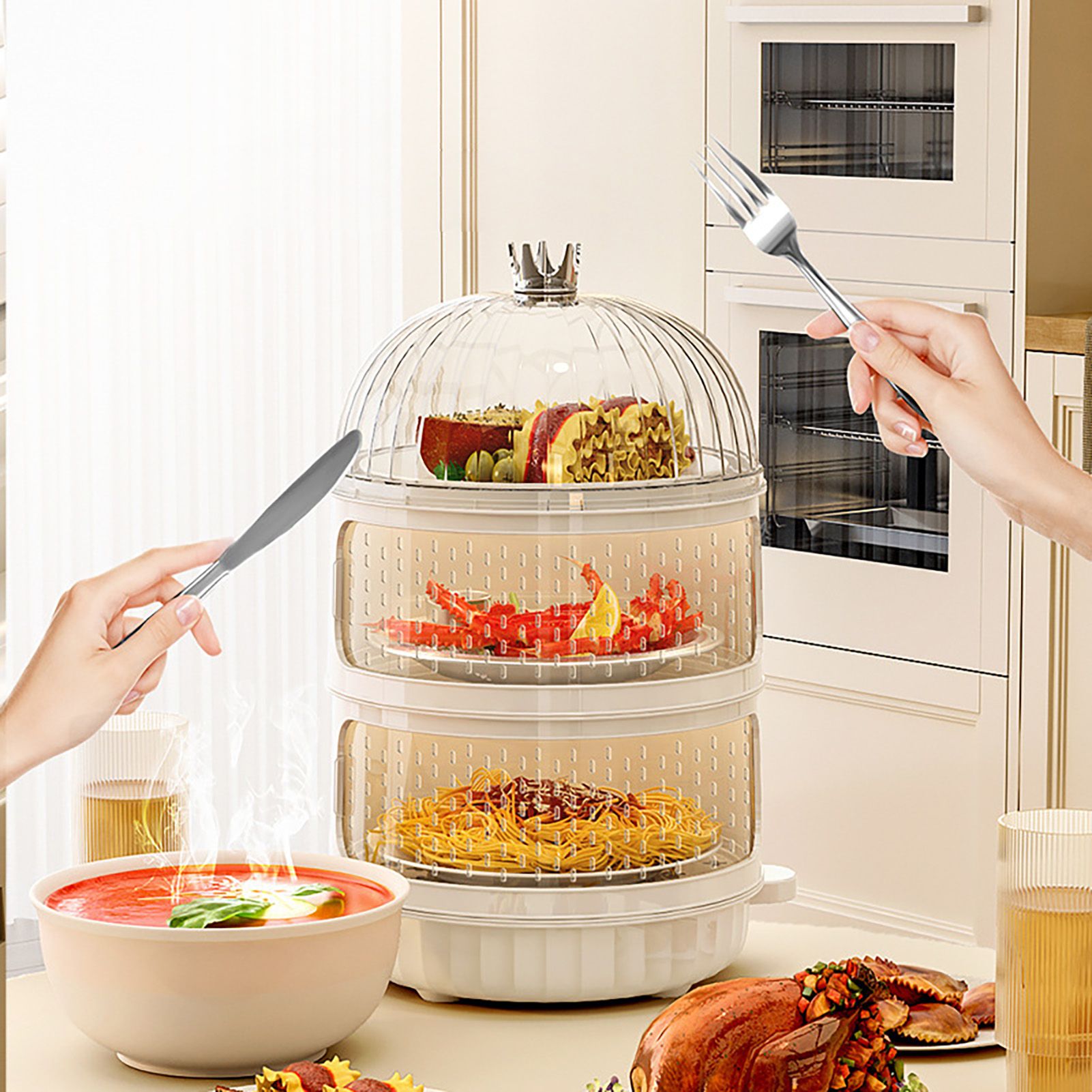 Dust Proof Food Storage Box Multi Functional Sealed Food Storage Container for view 11