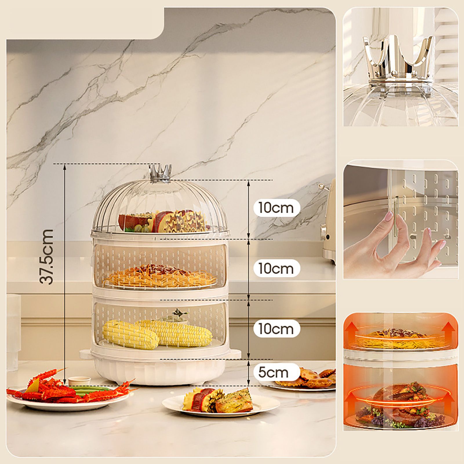 Dust Proof Food Storage Box Multi Functional Sealed Food Storage Container for view 12
