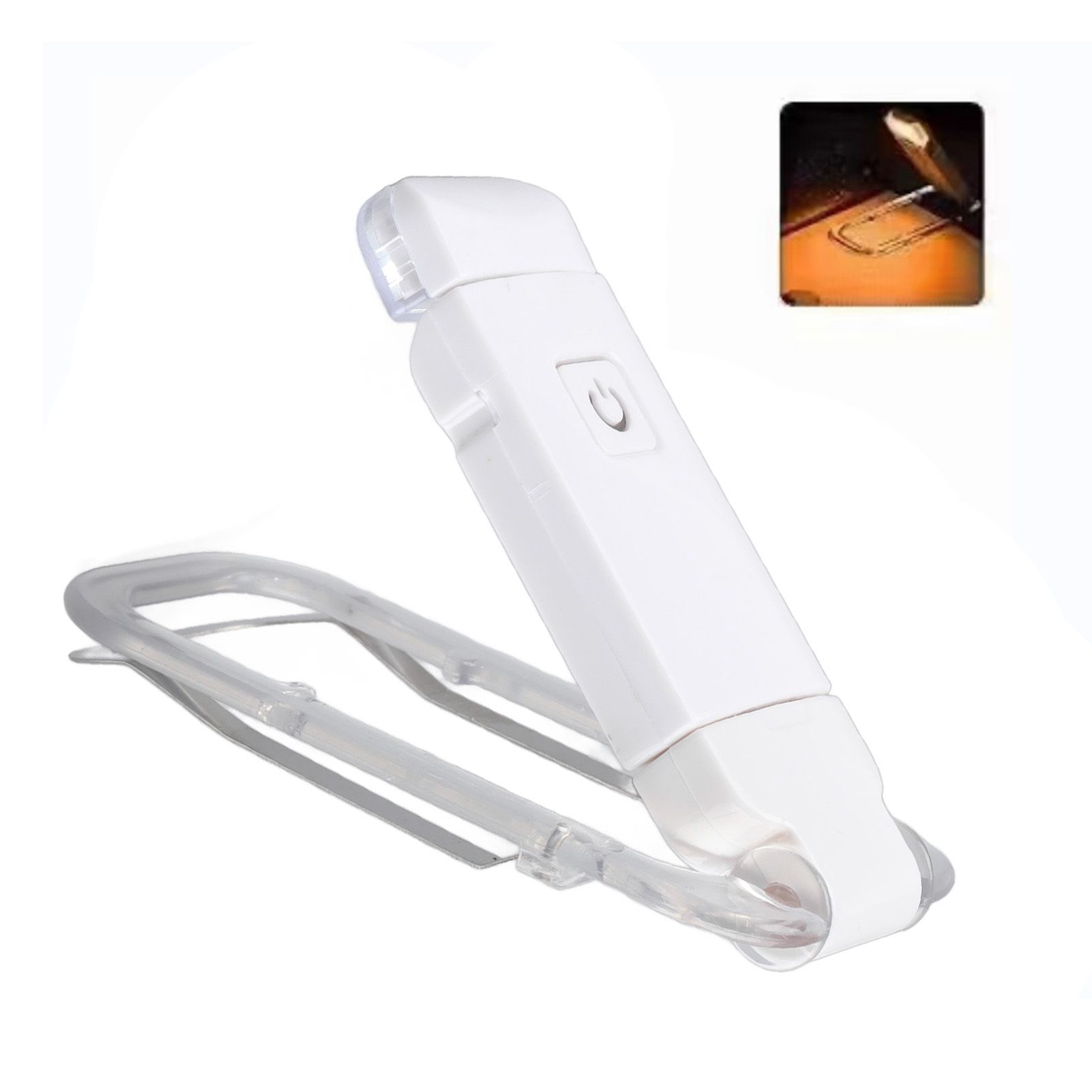 Clip On Book Light Foldable 3 Light Colors Eye Protection Portable USB view 11