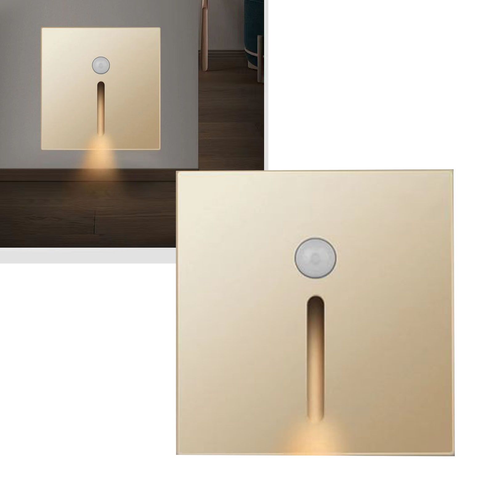 LED Motion Sensor Night Light ABS Small LED Induction Lamp for Bedside view 5