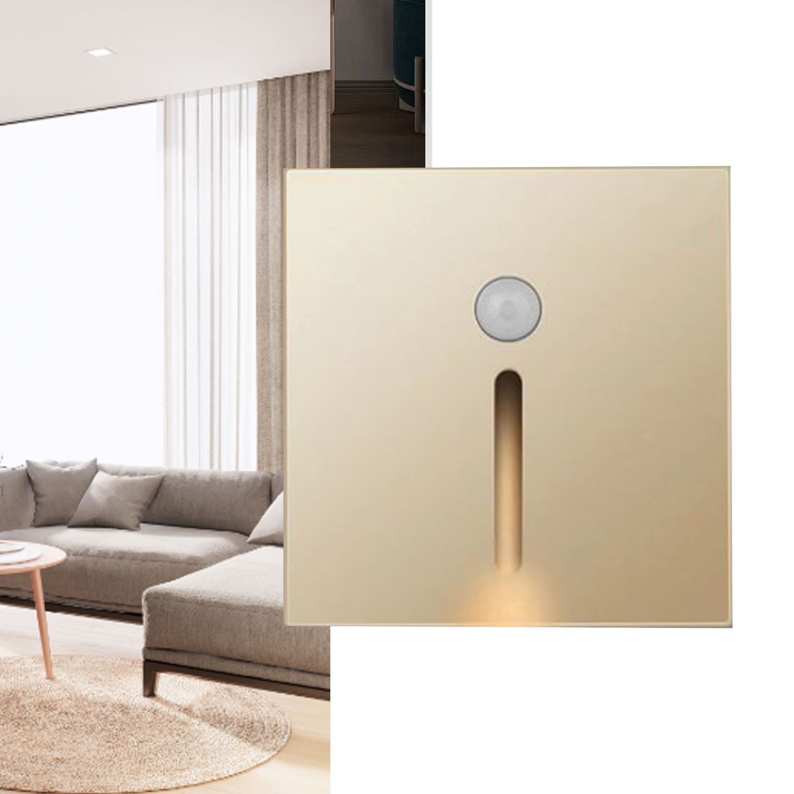 LED Motion Sensor Night Light ABS Small LED Induction Lamp for Bedside view 6