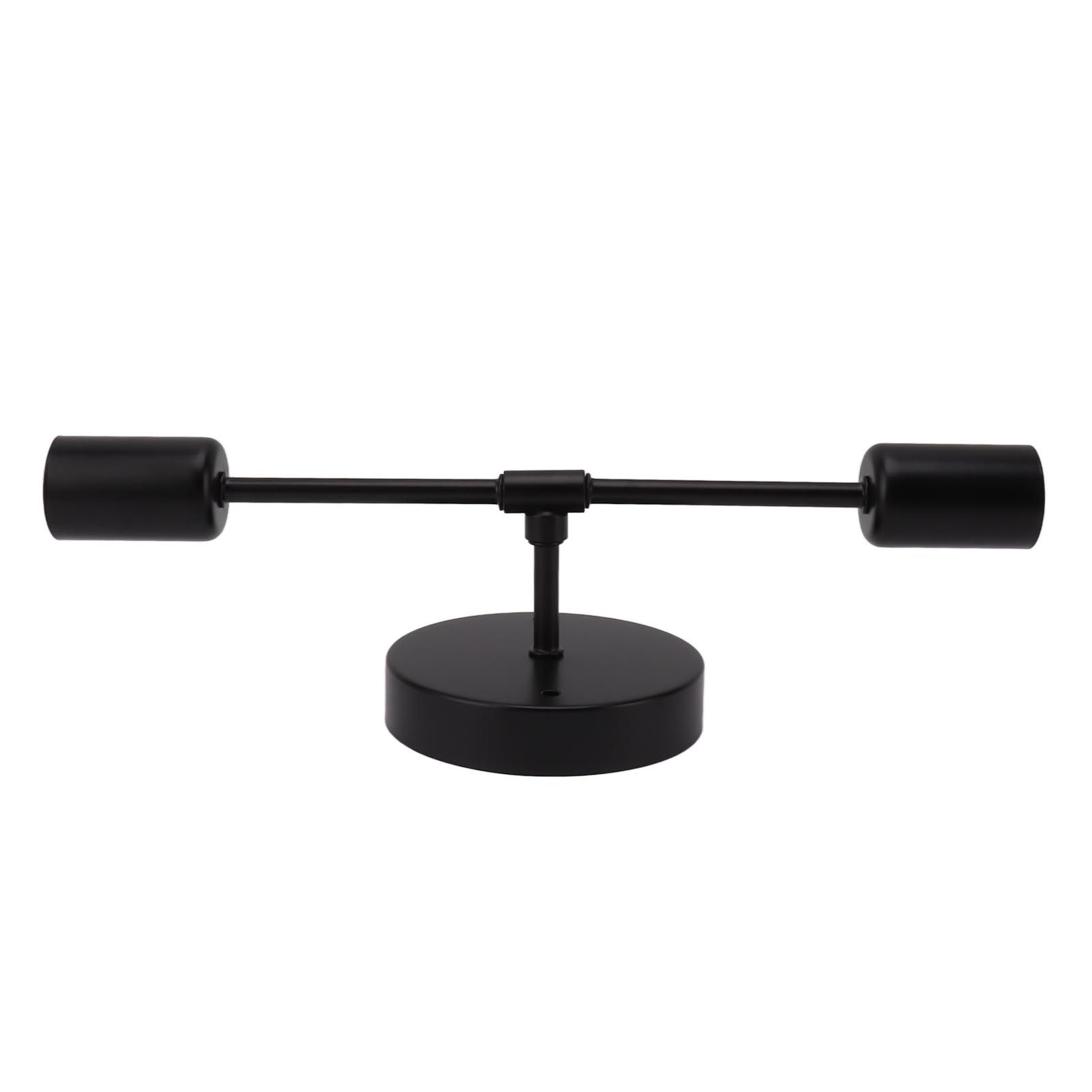 E27 E26 Double Wall Light Base Iron 85‑265V Black Modern Light Holder Base for view 2