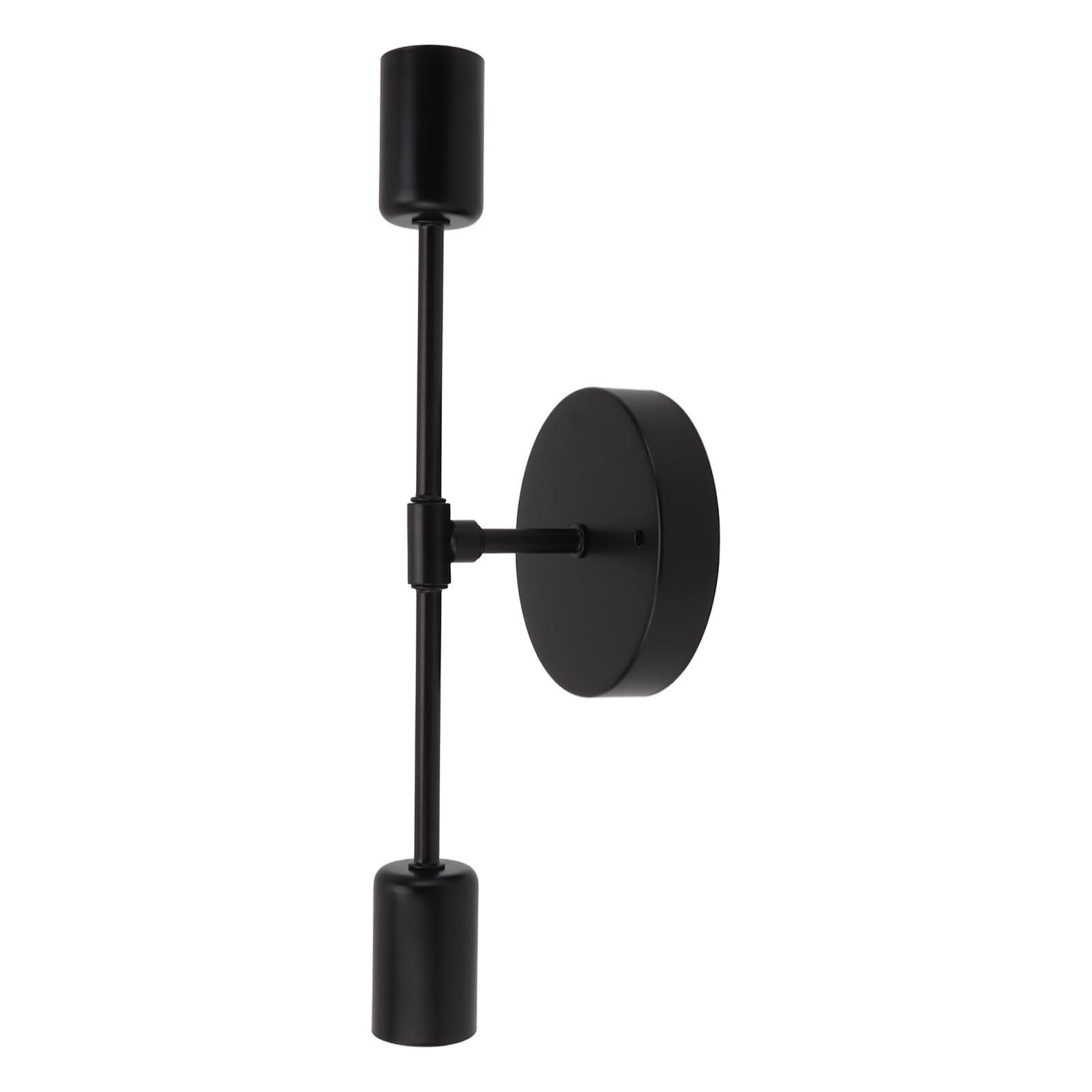 E27 E26 Double Wall Light Base Iron 85‑265V Black Modern Light Holder Base for view 6