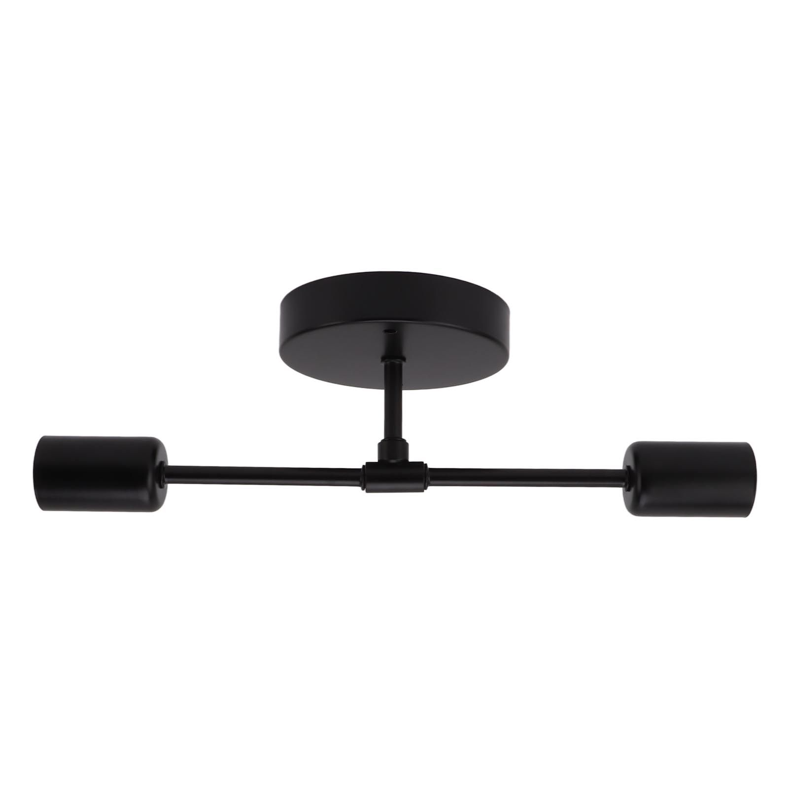 E27 E26 Double Wall Light Base Iron 85‑265V Black Modern Light Holder Base for view 9