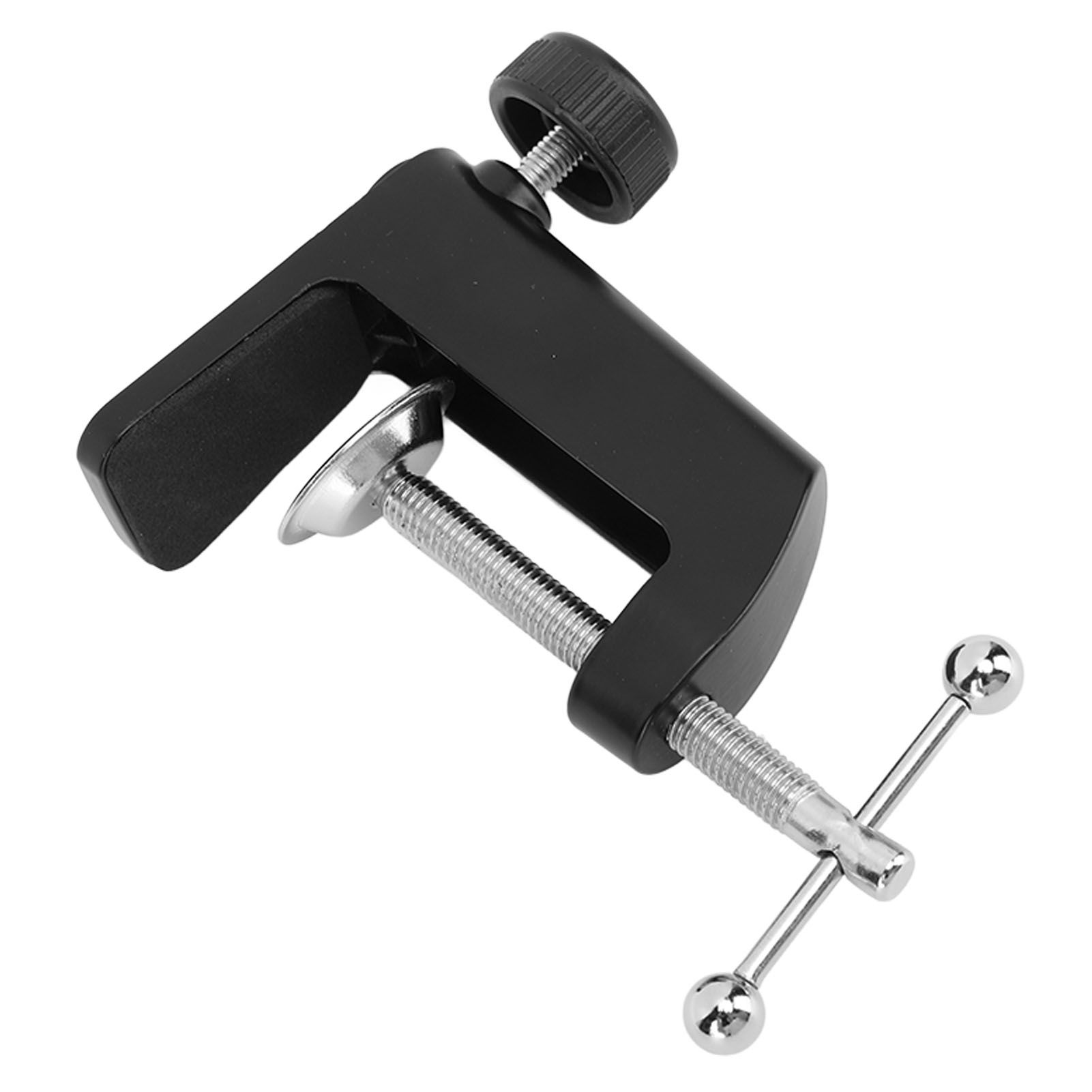 Desk C Clamp Aluminum Black 2.4inch 61mm Desk Table Mount Clamp for Desktop view 9
