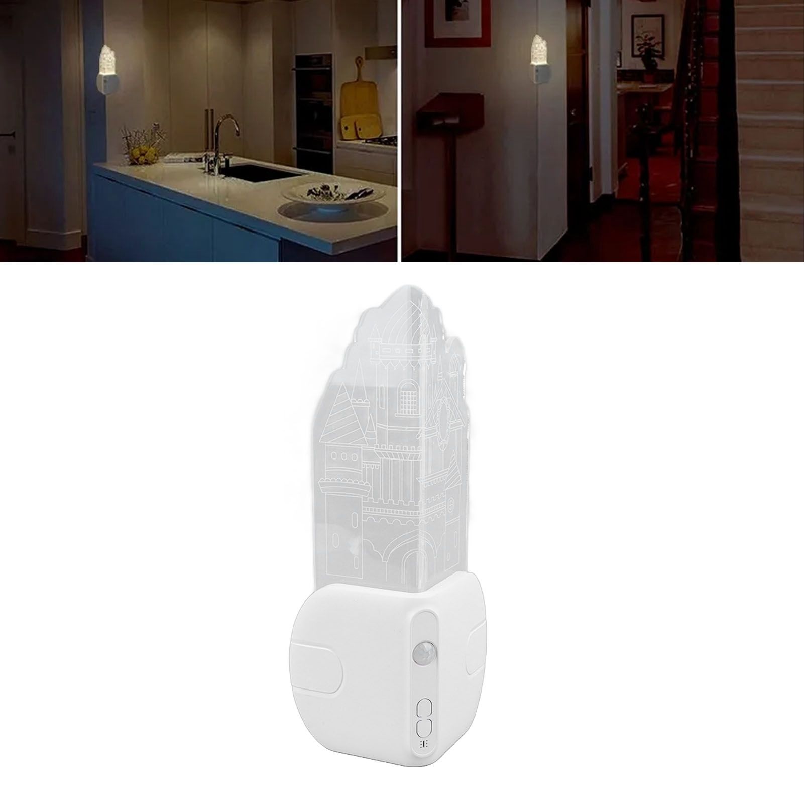 Motion Sensor Castle Night Light USB Charging Castle Wall Corner Nightlight view 11