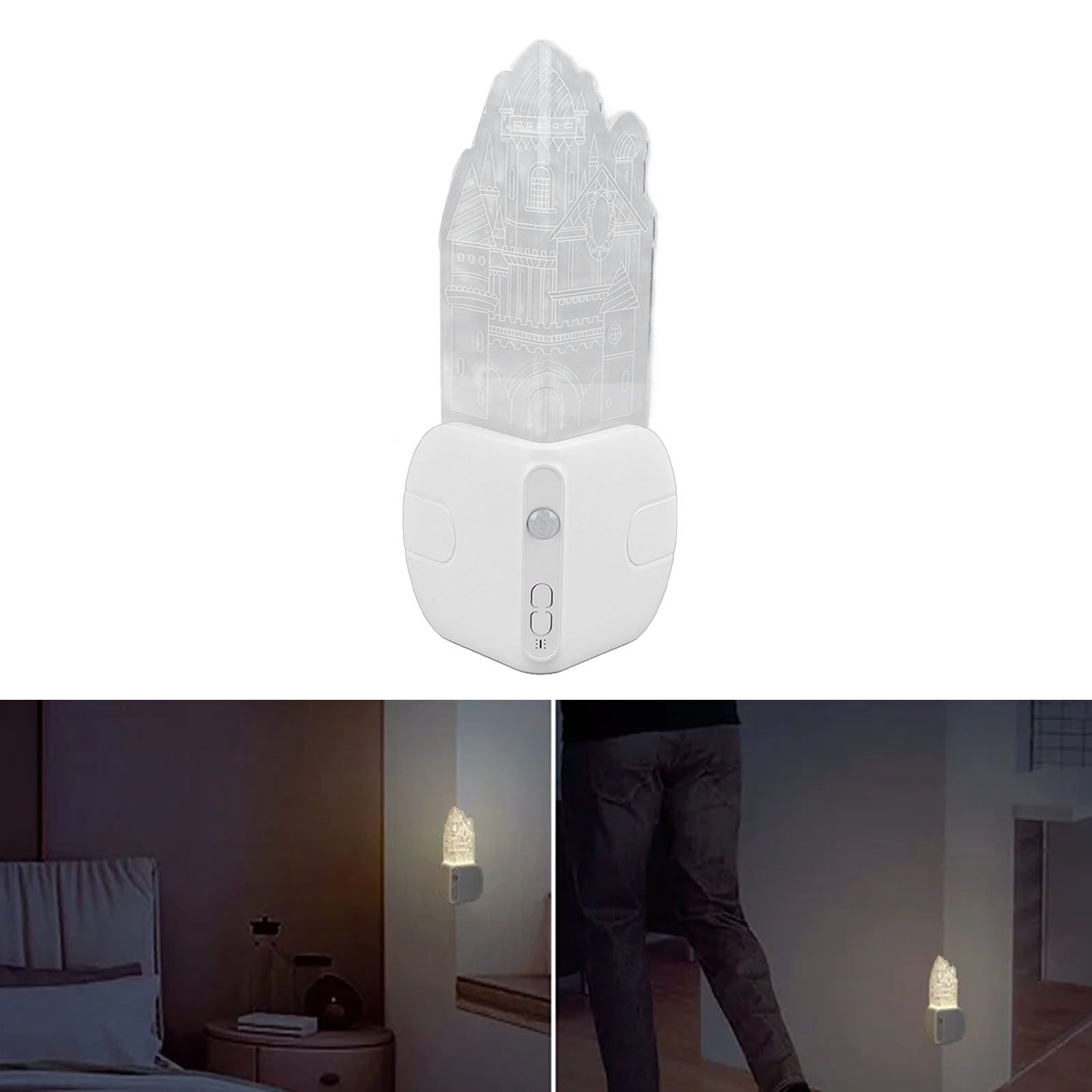 Motion Sensor Castle Night Light USB Charging Castle Wall Corner Nightlight view 12