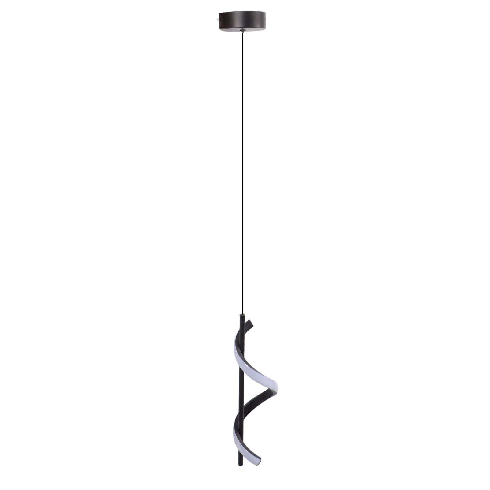 Spiral LED Pendant Light Black Glareless Bright Eyes Protection LED Hanging view 2