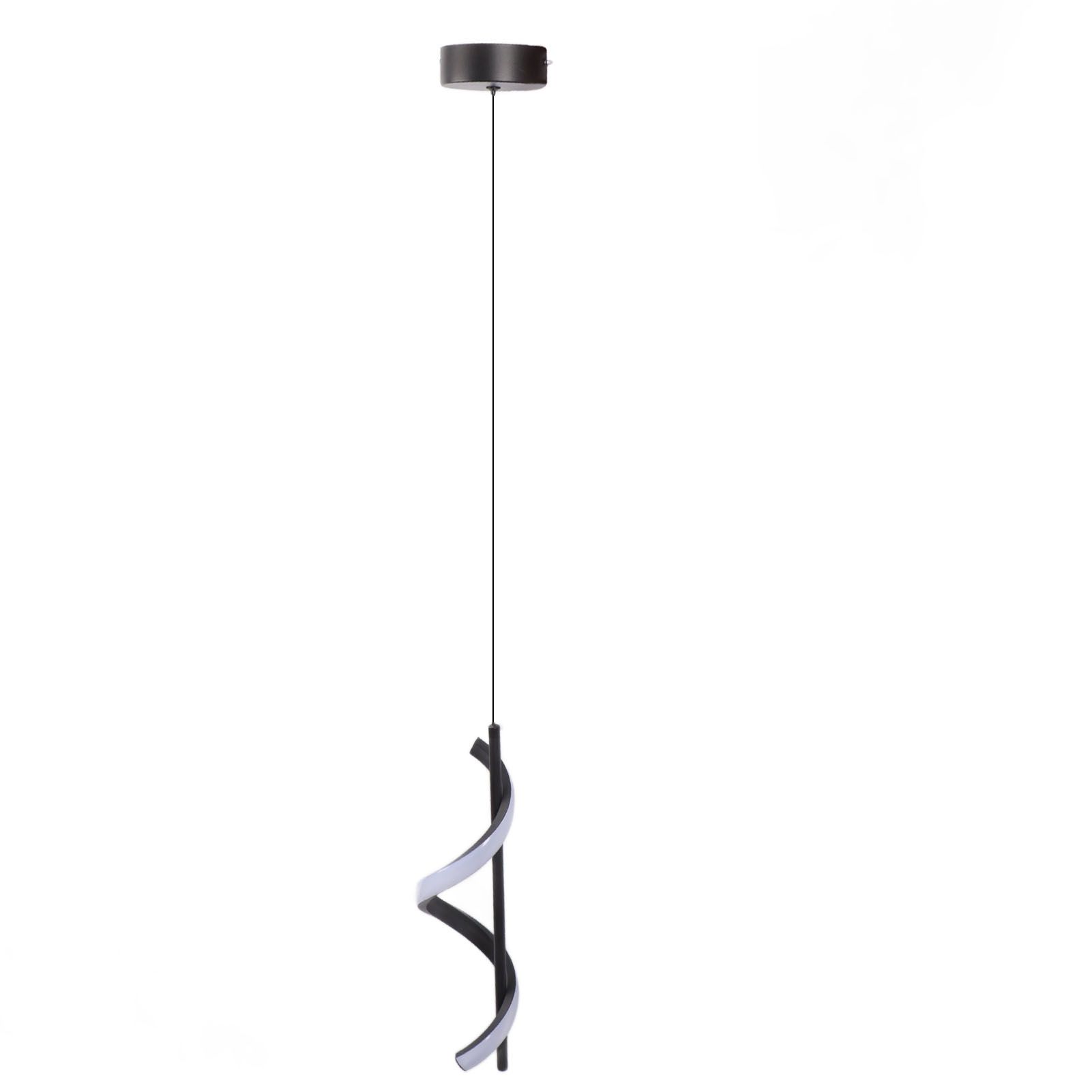 Spiral LED Pendant Light Black Glareless Bright Eyes Protection LED Hanging view 3