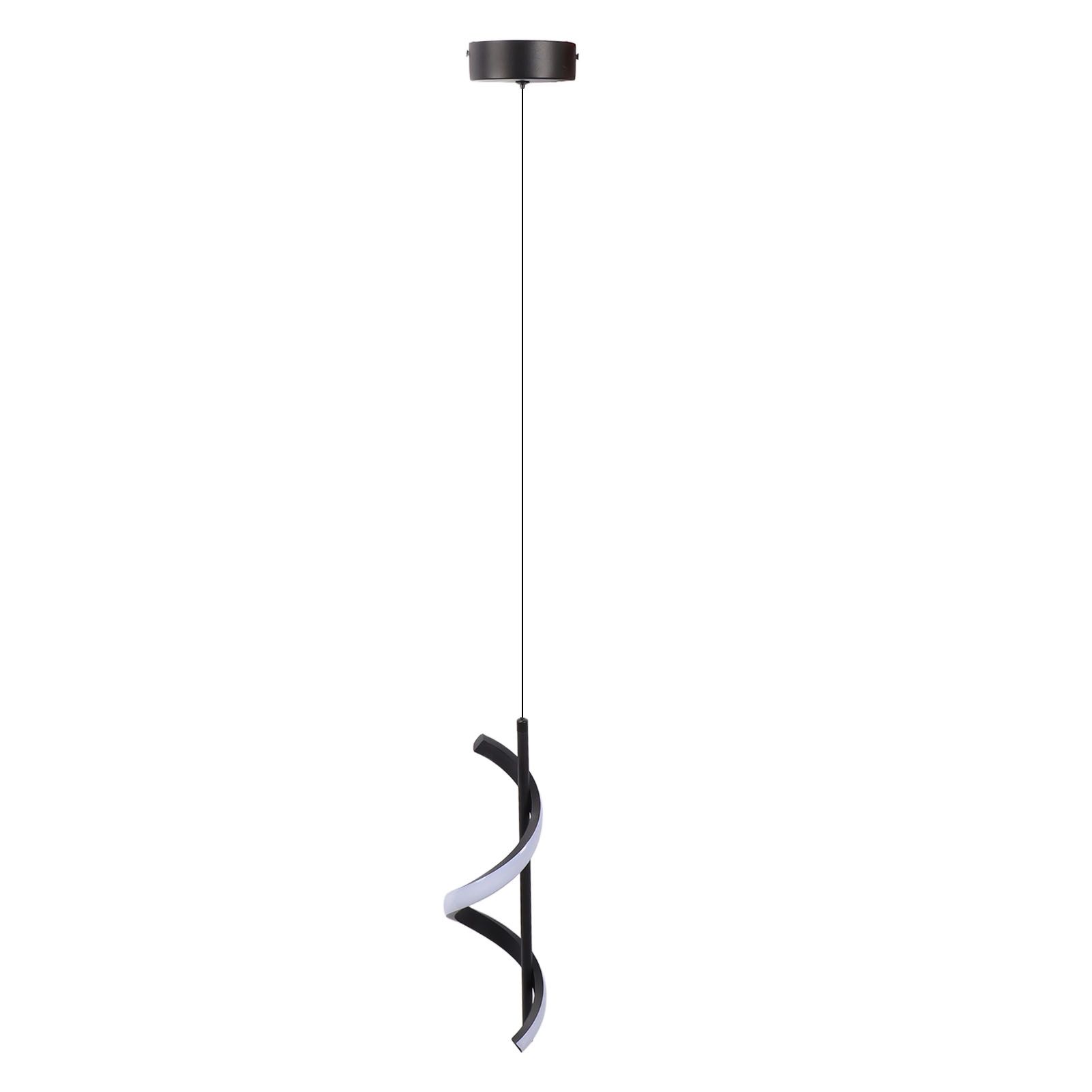 Spiral LED Pendant Light Black Glareless Bright Eyes Protection LED Hanging view 4
