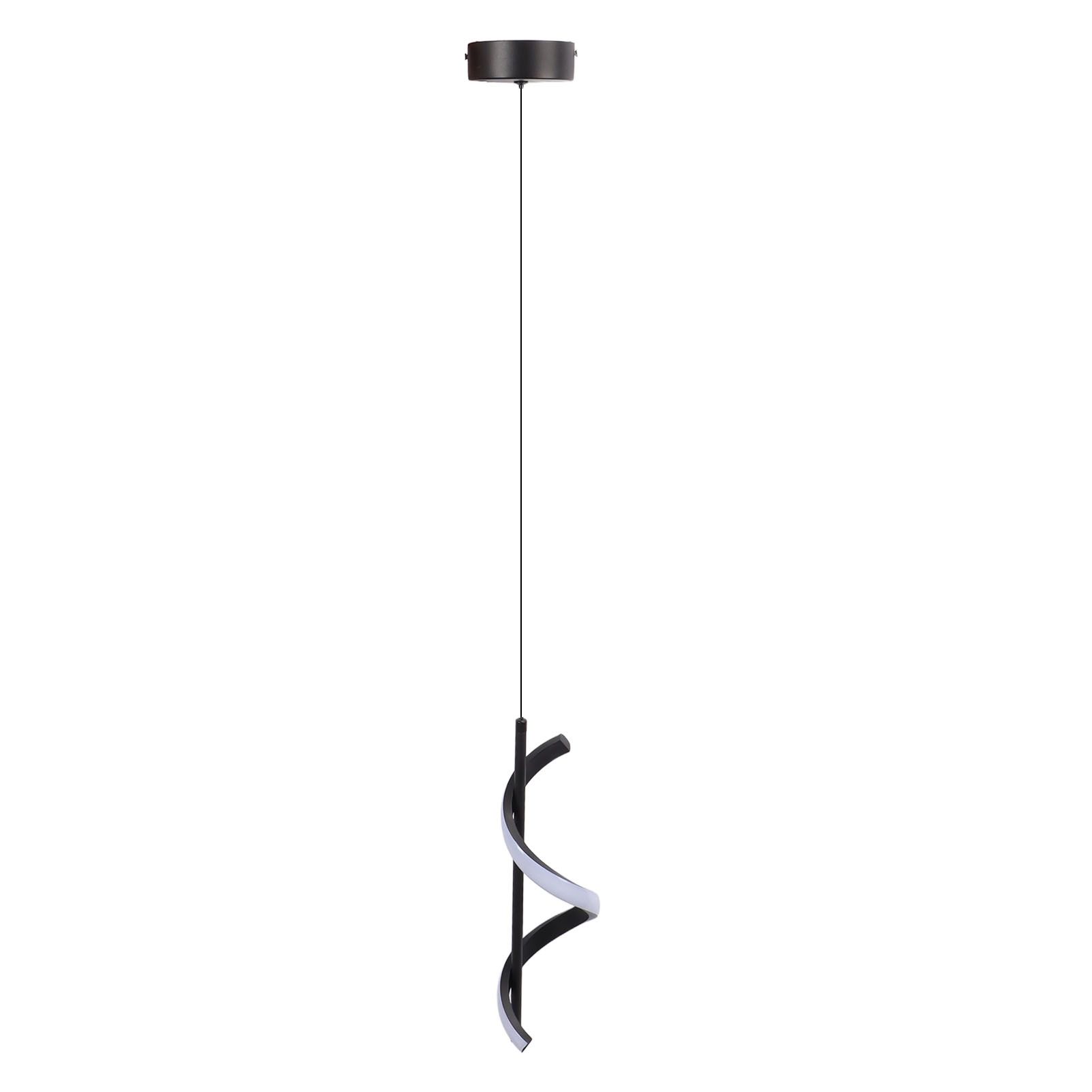Spiral LED Pendant Light Black Glareless Bright Eyes Protection LED Hanging view 7