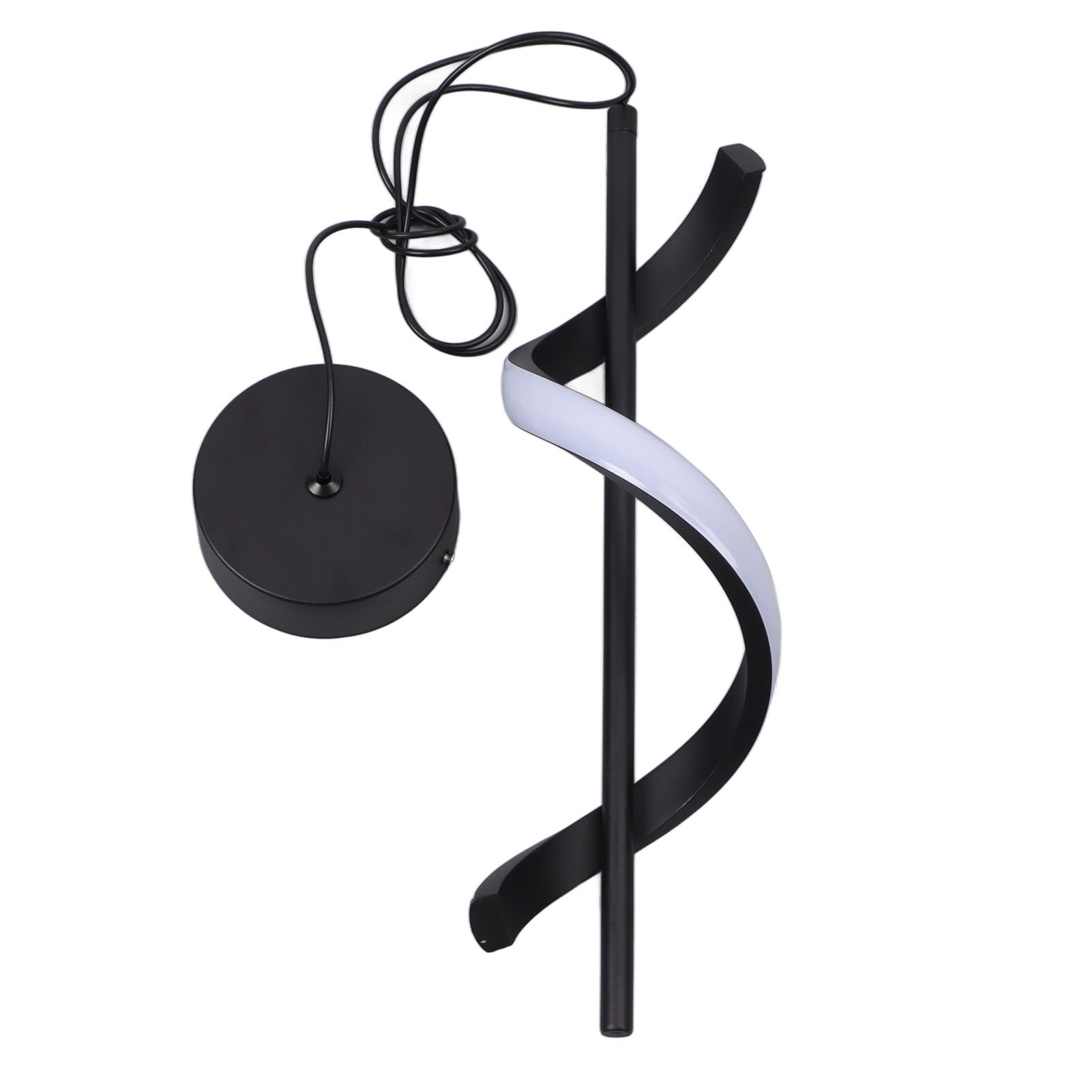 Spiral LED Pendant Light Black Glareless Bright Eyes Protection LED Hanging view 10