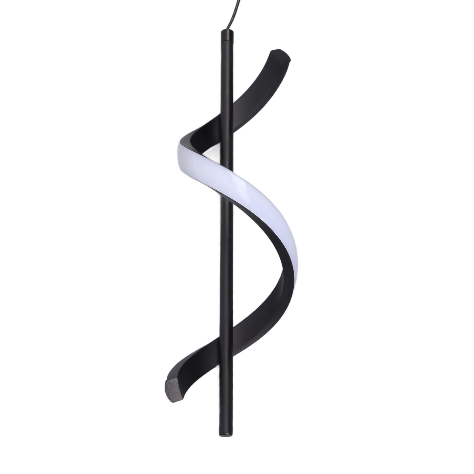Spiral LED Pendant Light Black Glareless Bright Eyes Protection LED Hanging view 14