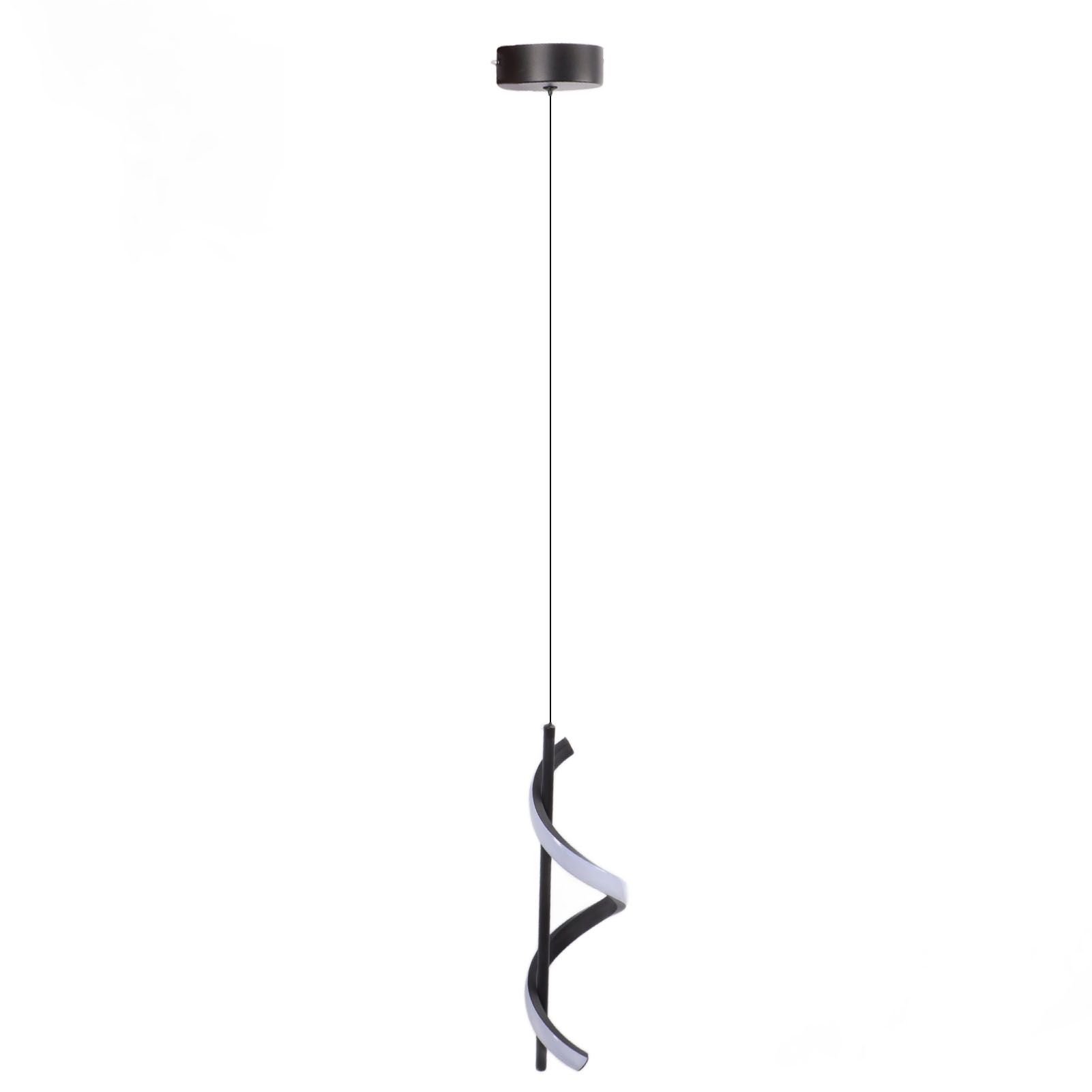 Spiral LED Pendant Light Black Glareless Bright Eyes Protection LED Hanging view 6