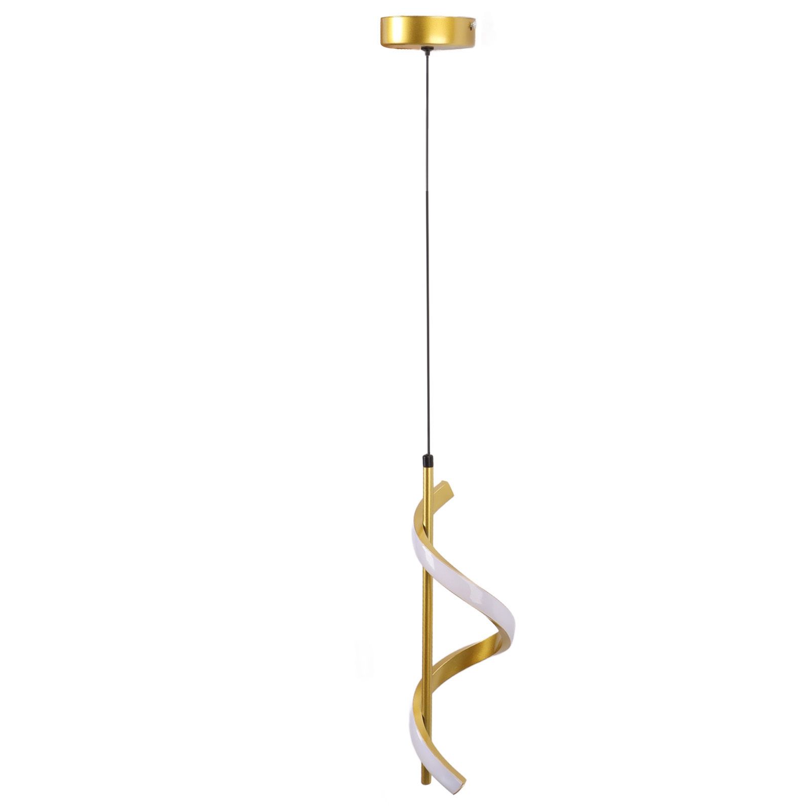 Spiral LED Pendant Light Gold Color High Brightness Eyes Protection LED view 2