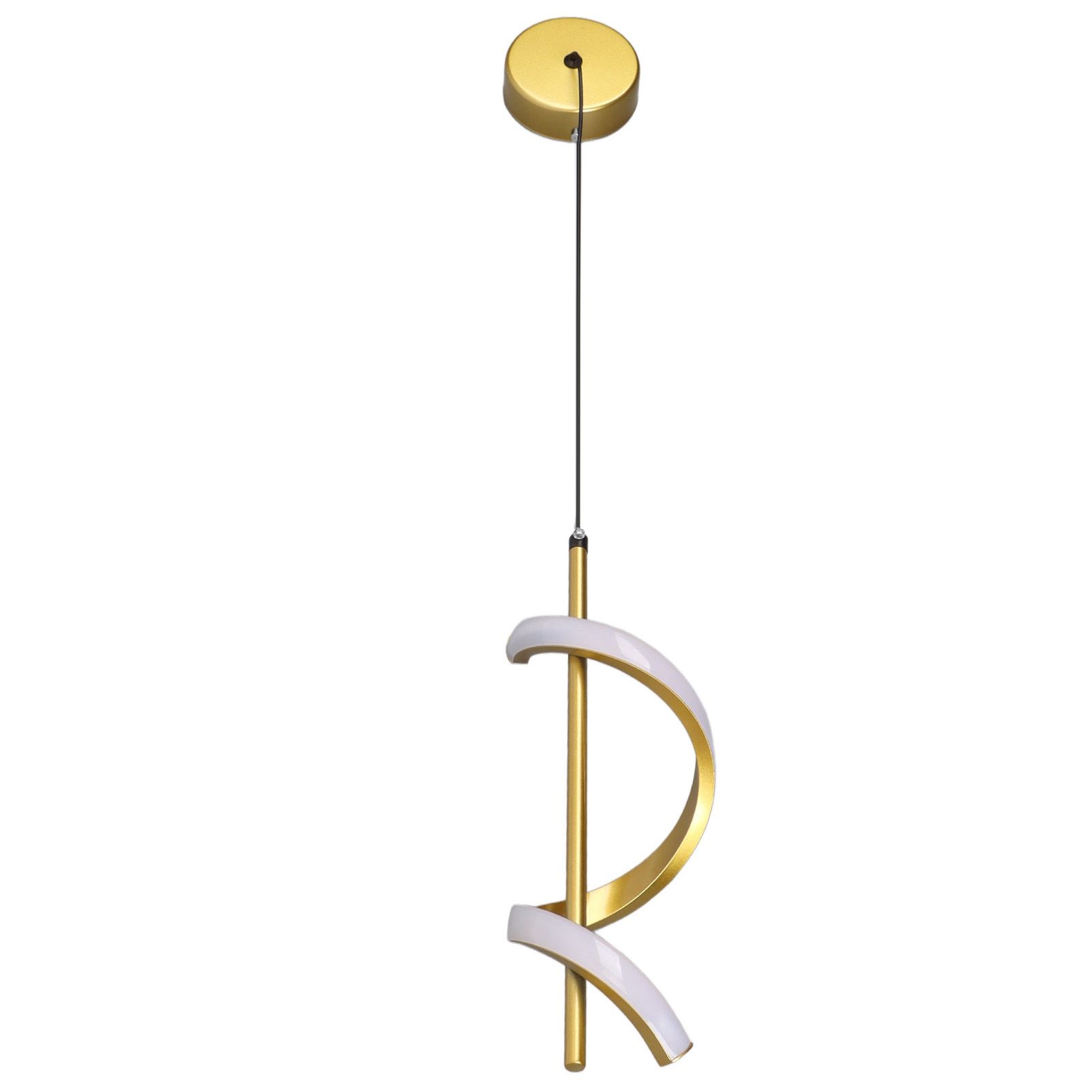 Spiral LED Pendant Light Gold Color High Brightness Eyes Protection LED view 7