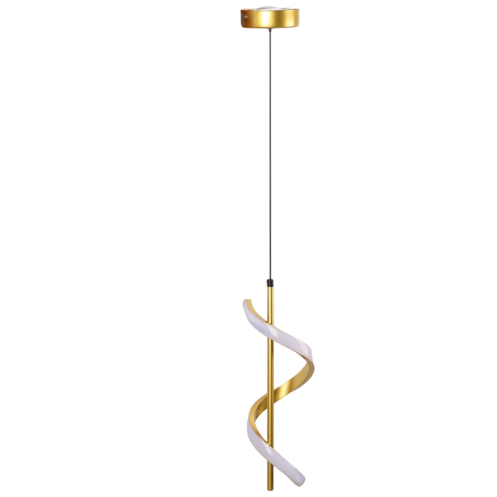 Spiral LED Pendant Light Gold Color High Brightness Eyes Protection LED view 8