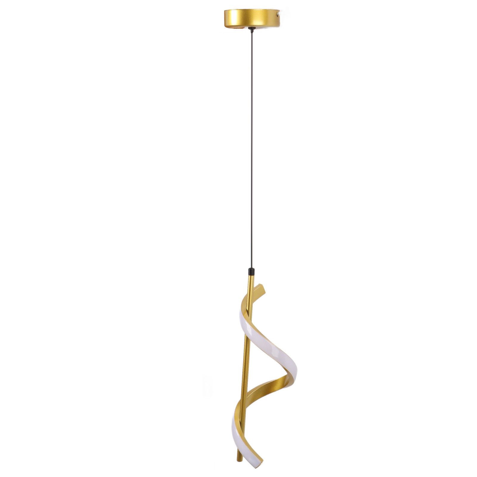 Spiral LED Pendant Light Gold Color High Brightness Eyes Protection LED view 9