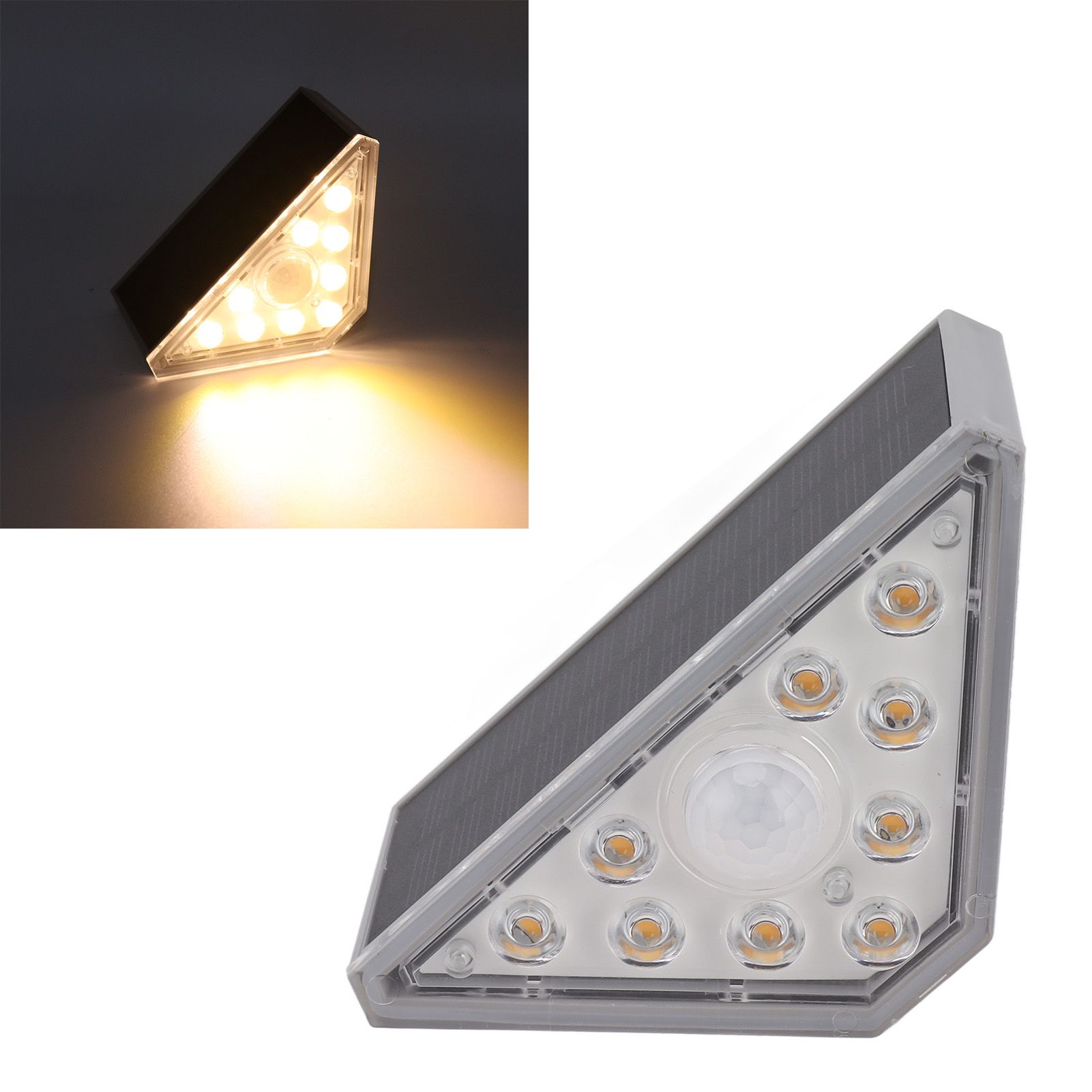 2 Set Solar Stair Lights 9 LEDs IP68 Waterproof Inductive Solar Step Lights view 11