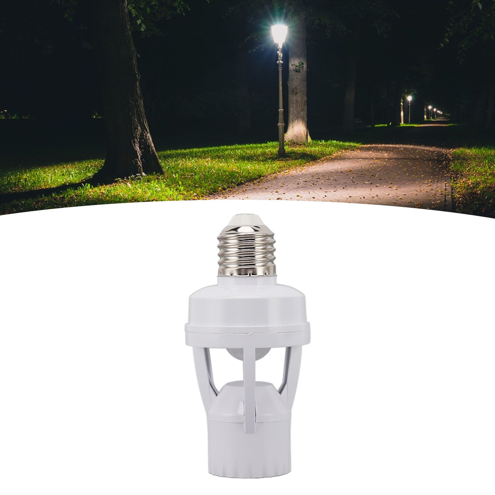 Motion Sensor Light Socket PIR Motion E27 Screw Bulb Adapter Adjustable Auto view 12