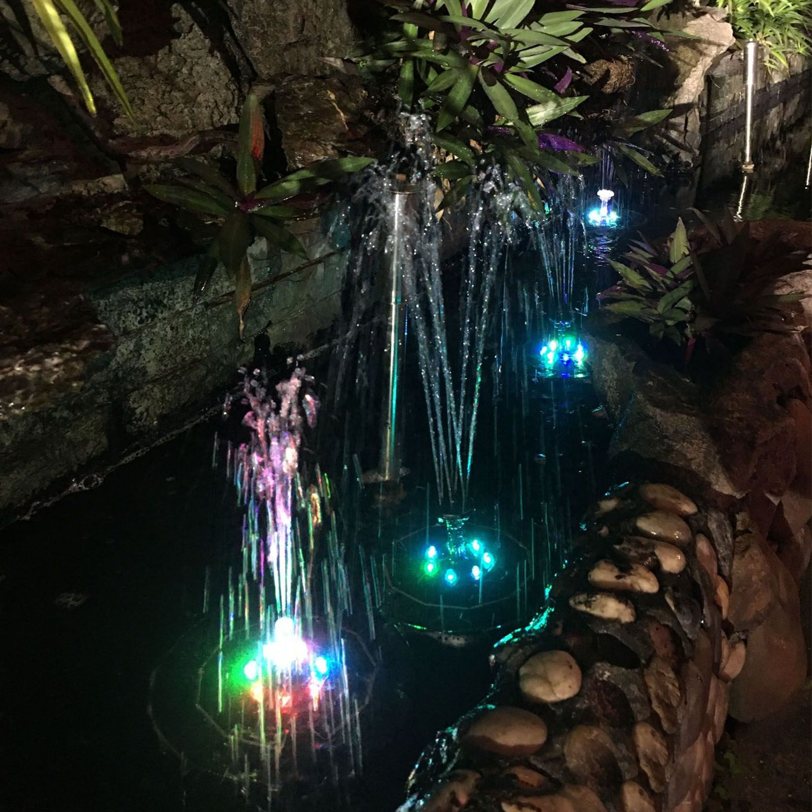 Solar Fountain Light with 8 Nozzles 3.5W 900mAh Colorful Powerful Solar Bird view 12