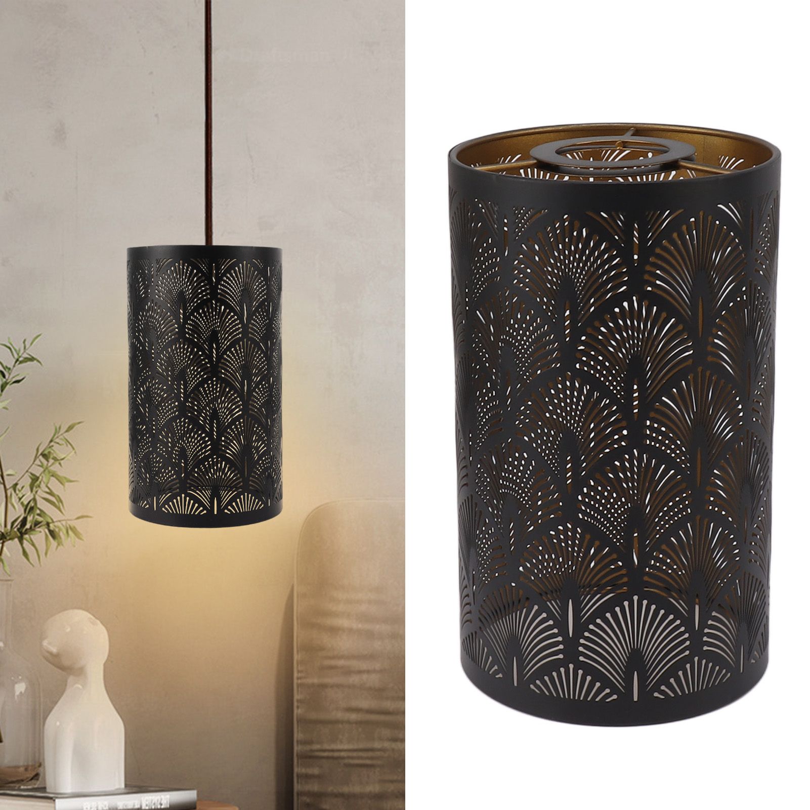 Modern Lampshade Metal Cylindrical Hollow Out E27 E26 Lamp Shade for Bedroom view 11