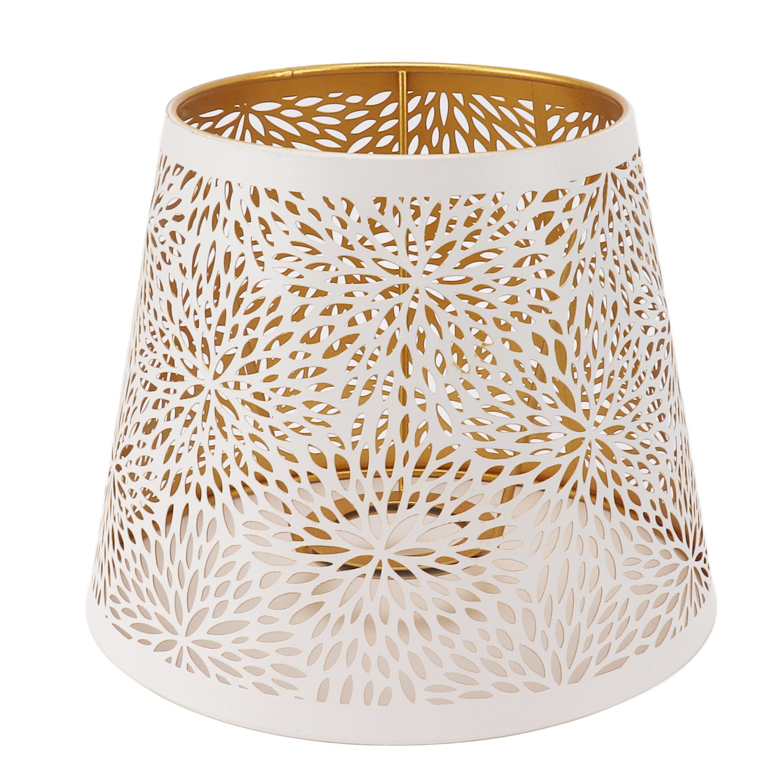 Lamp Shade E27 E26 White Carved Flower Pattern Iron Modern Design Easy