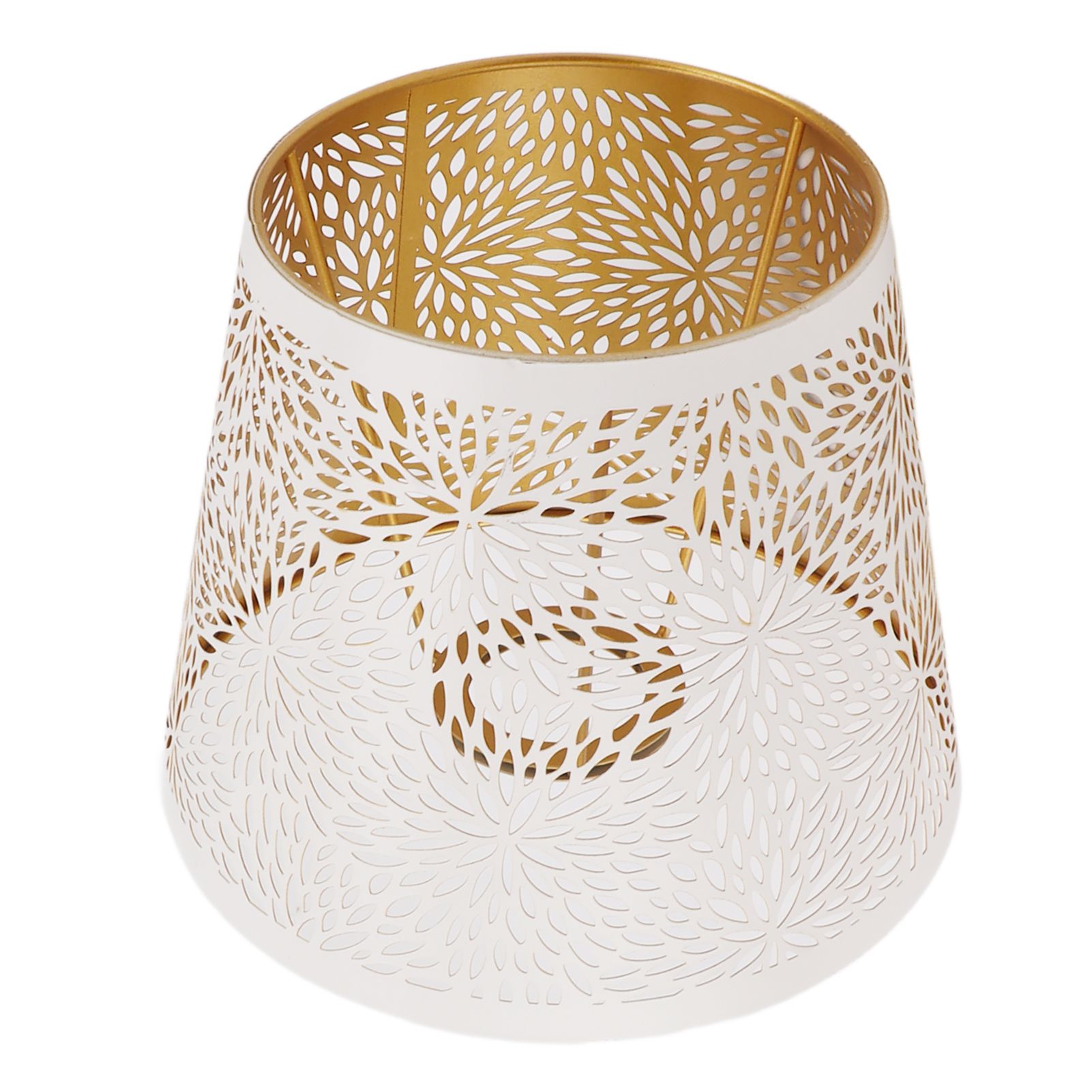 Lamp Shade E27 E26 White Carved Flower Pattern Iron Modern Design Easy view 3