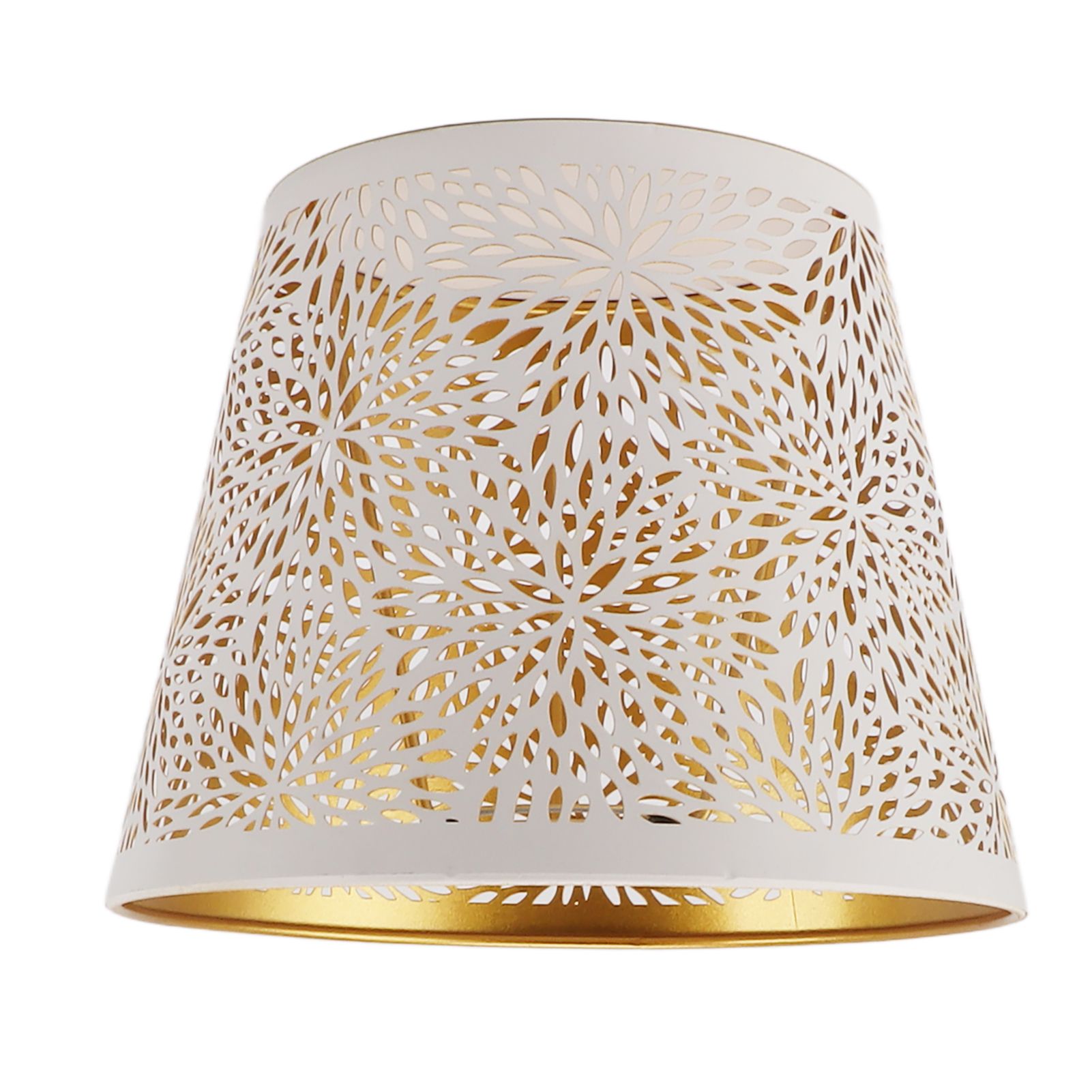 Lamp Shade E27 E26 White Carved Flower Pattern Iron Modern Design Easy view 4