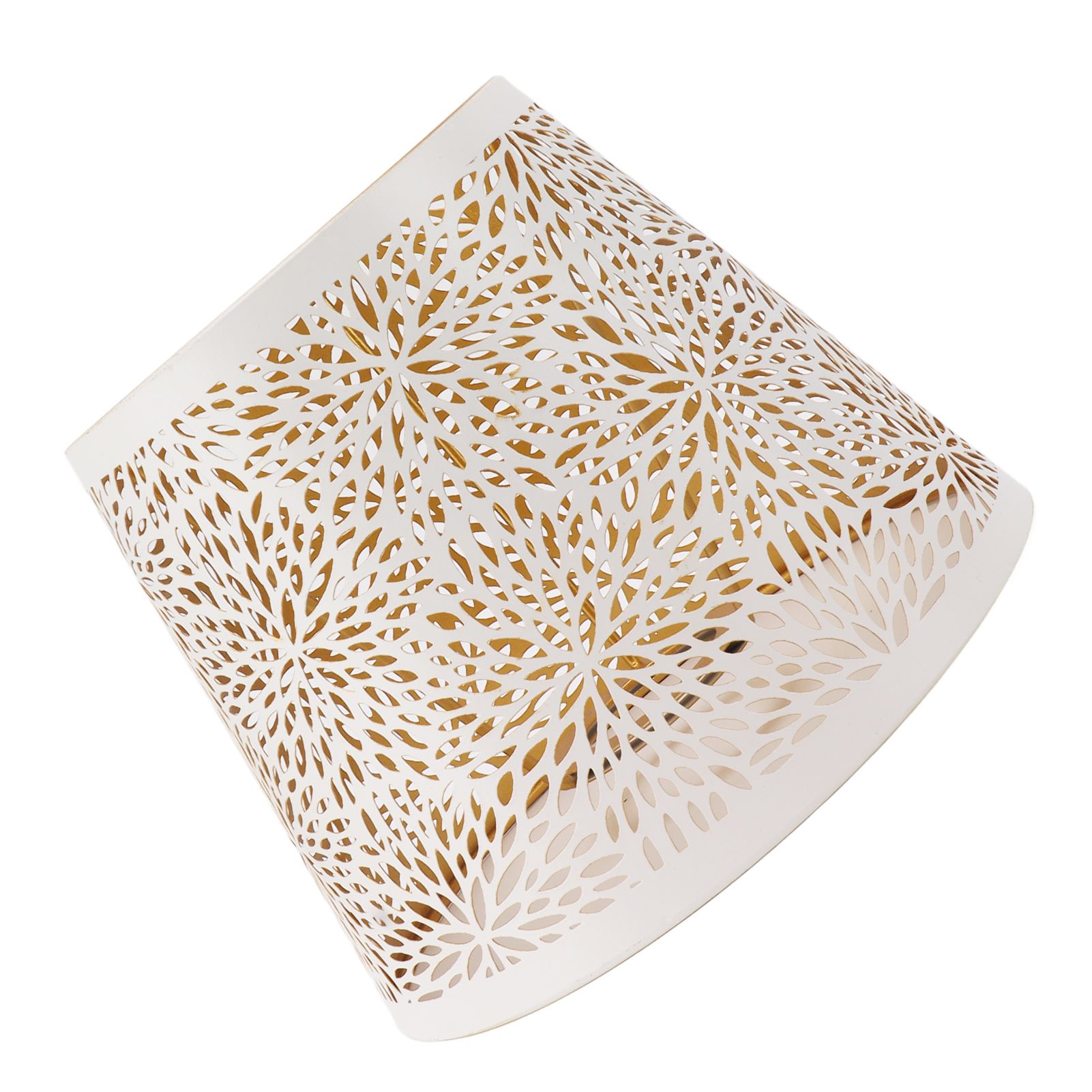 Lamp Shade E27 E26 White Carved Flower Pattern Iron Modern Design Easy view 6