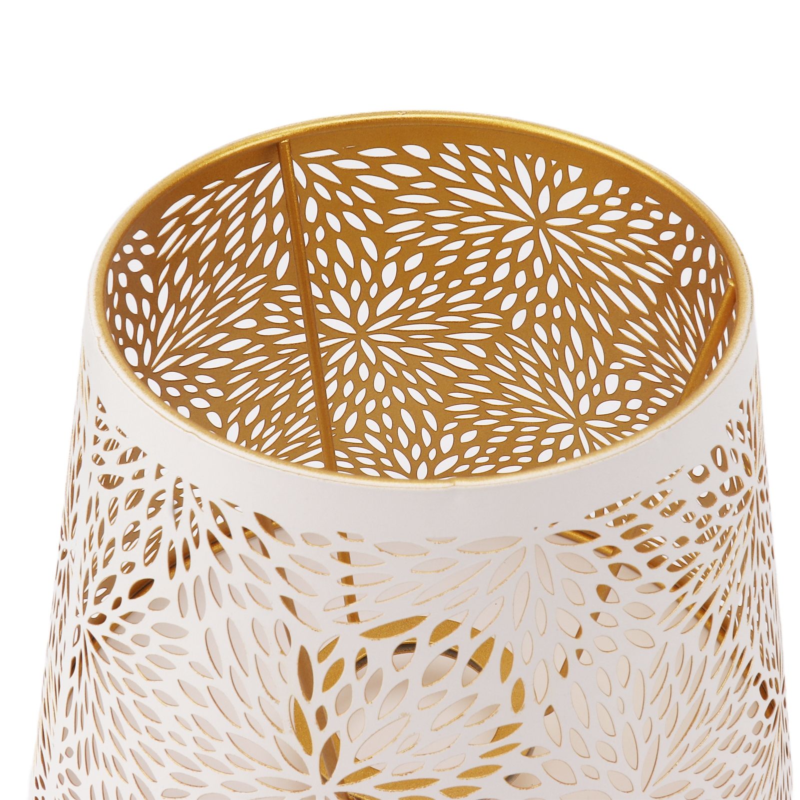 Lamp Shade E27 E26 White Carved Flower Pattern Iron Modern Design Easy view 13