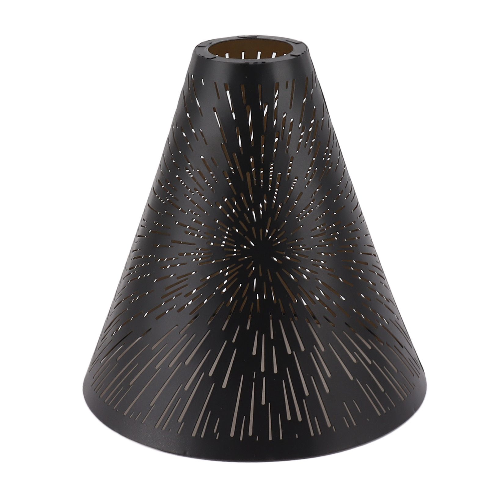 Table Lamp Shade Laser Engraved Metal Fireworks Shape Projection Lampshade for