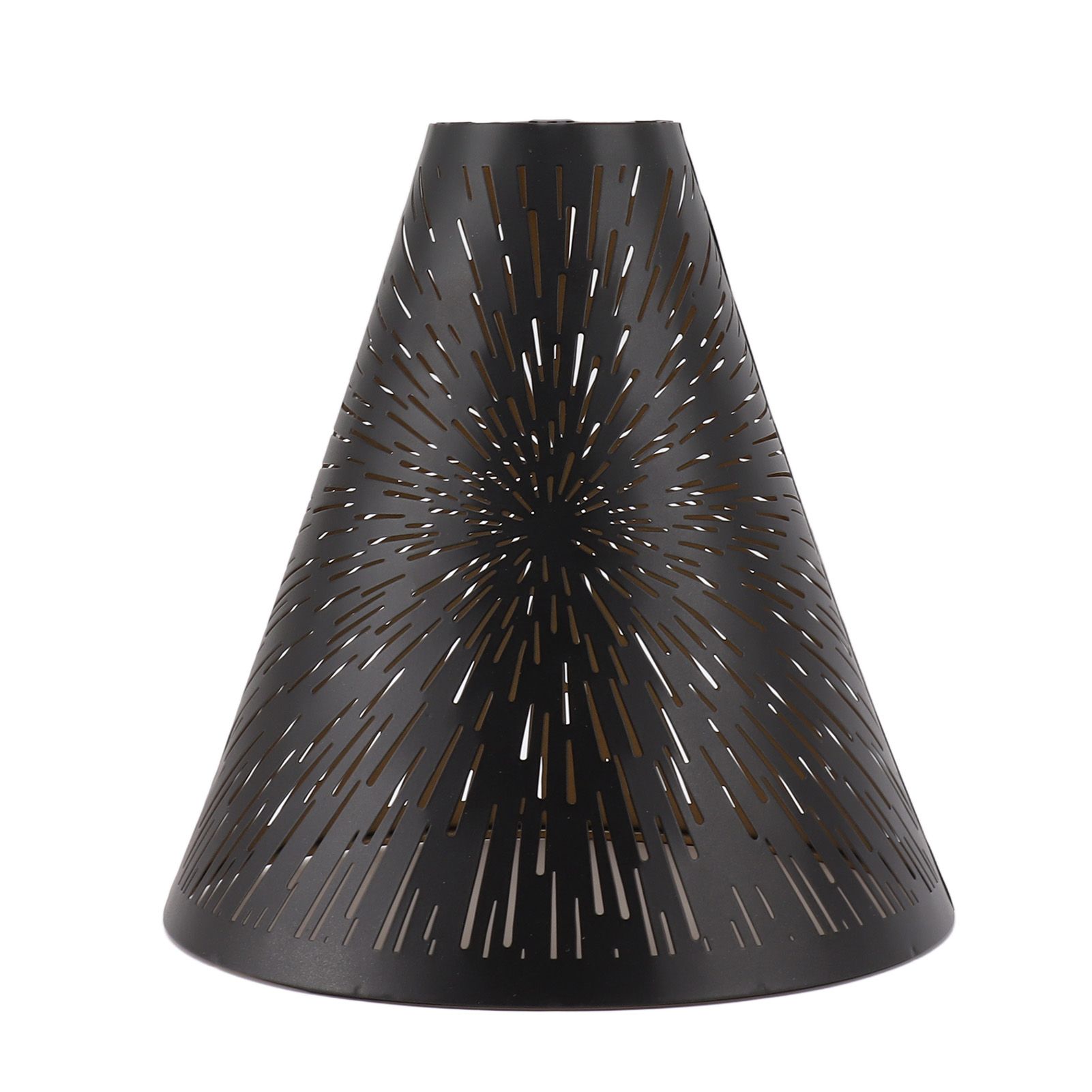 Table Lamp Shade Laser Engraved Metal Fireworks Shape Projection Lampshade for view 2