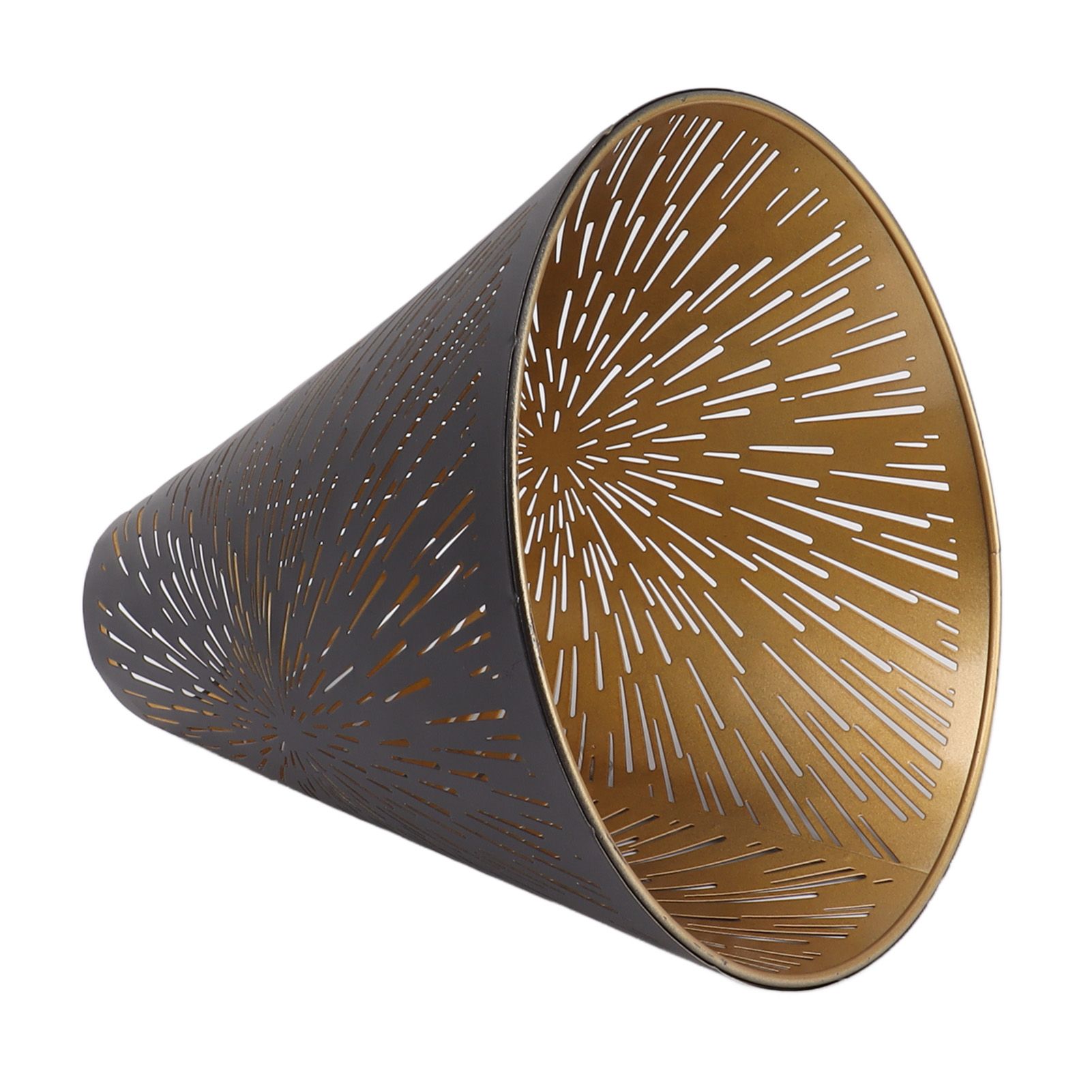Table Lamp Shade Laser Engraved Metal Fireworks Shape Projection Lampshade for view 3