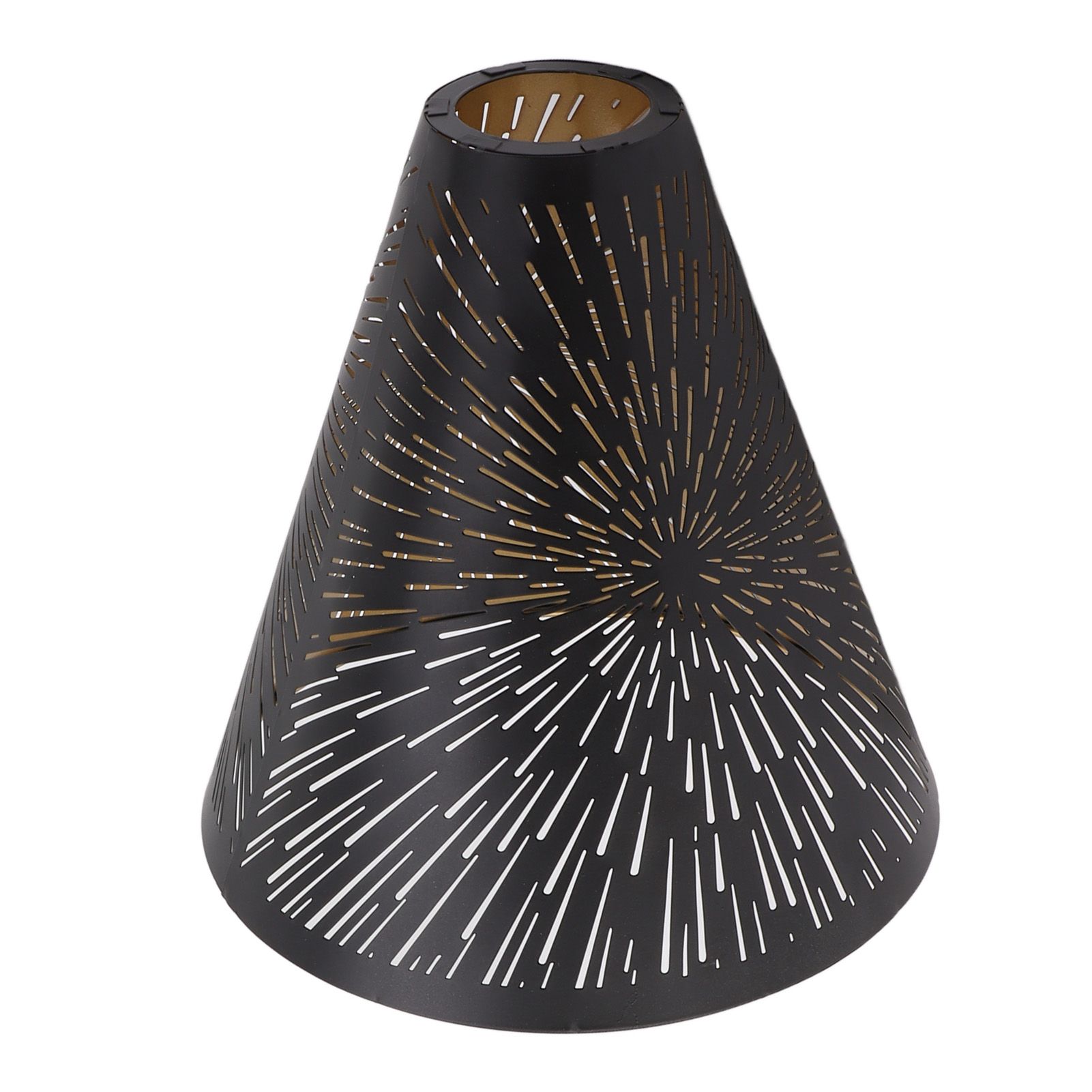 Table Lamp Shade Laser Engraved Metal Fireworks Shape Projection Lampshade for view 4
