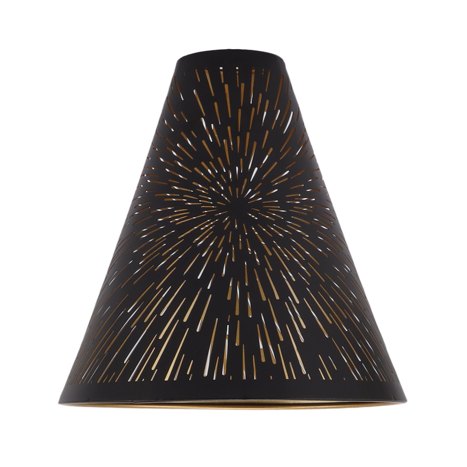 Table Lamp Shade Laser Engraved Metal Fireworks Shape Projection Lampshade for view 8