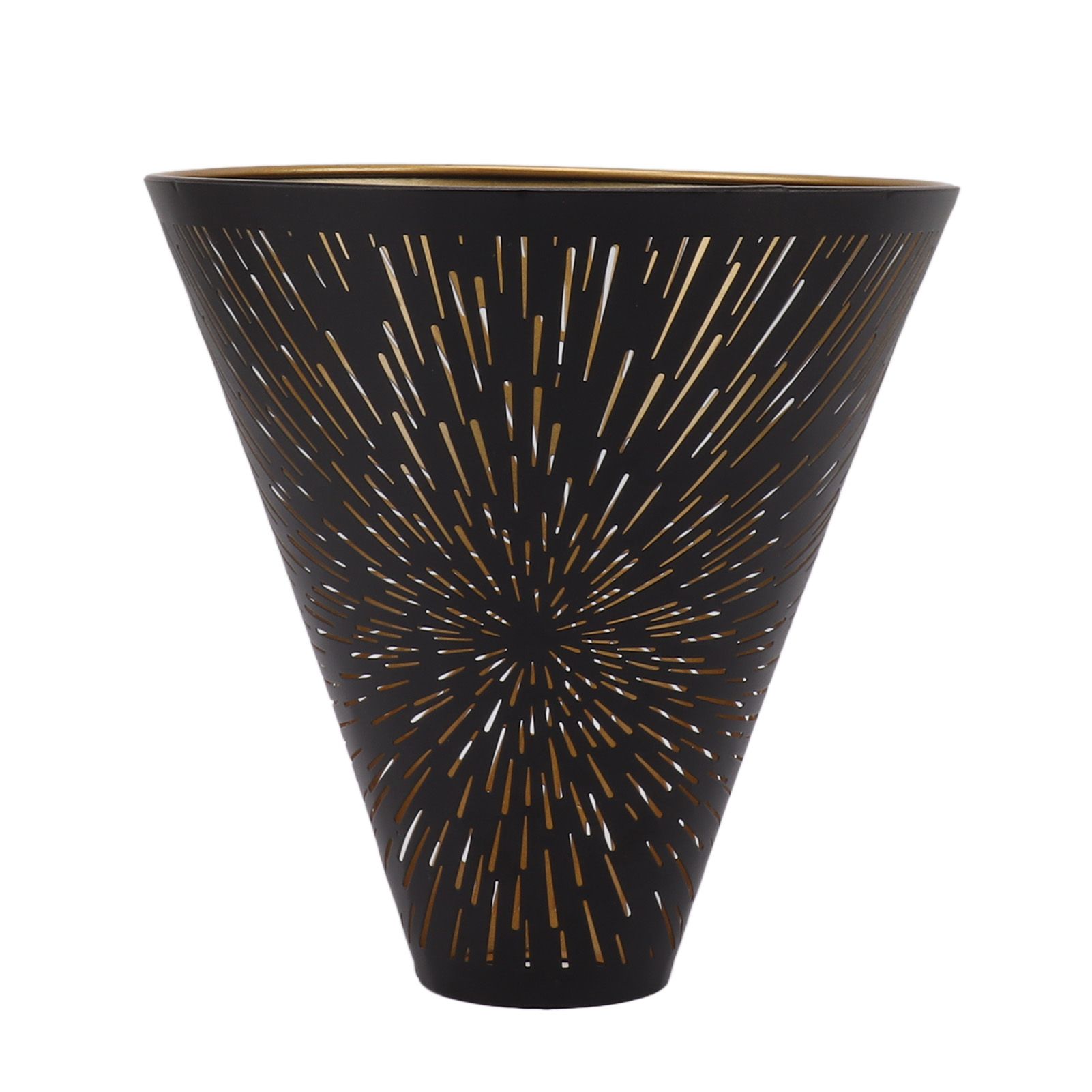 Table Lamp Shade Laser Engraved Metal Fireworks Shape Projection Lampshade for view 9
