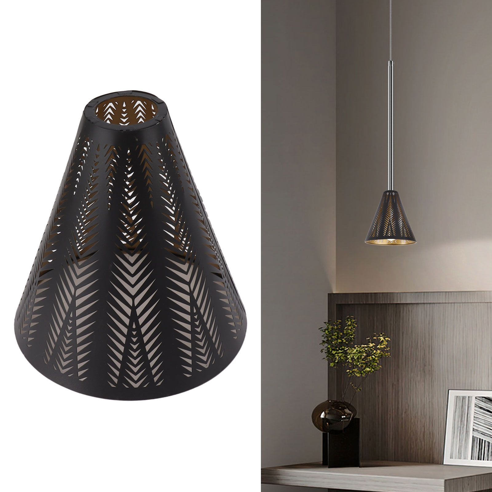 Metal Lamp Shade Iron Lampshade E26 E27 Lamp Shade Bedroom Bedside Decoration view 12