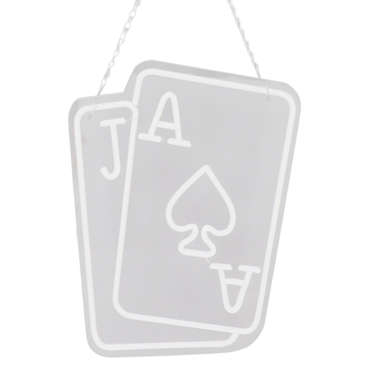 Poker LED Neon Signs Playing Cards Neon Signs for Wall Decor Bedroom Casino view 3
