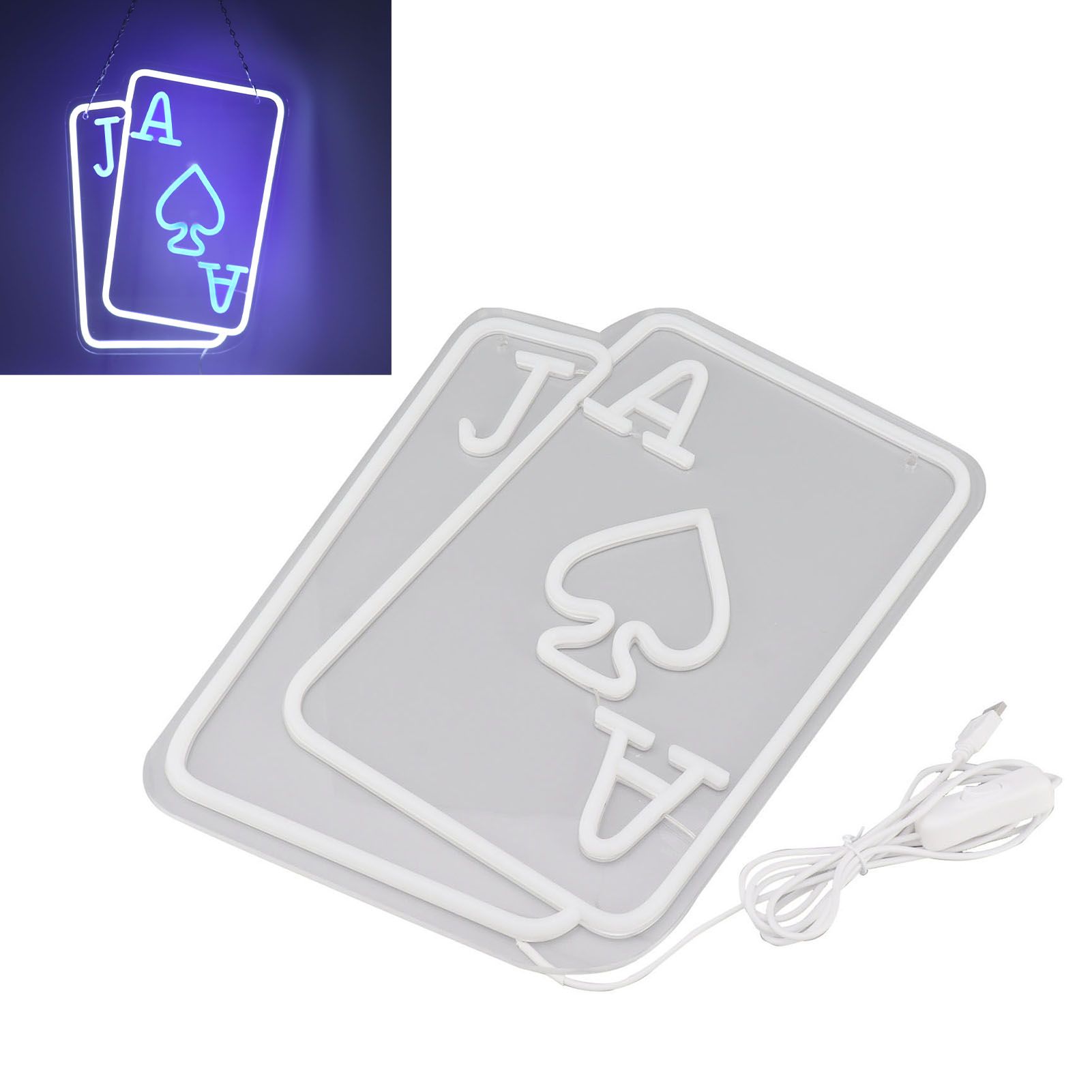 Poker LED Neon Signs Playing Cards Neon Signs for Wall Decor Bedroom Casino view 11