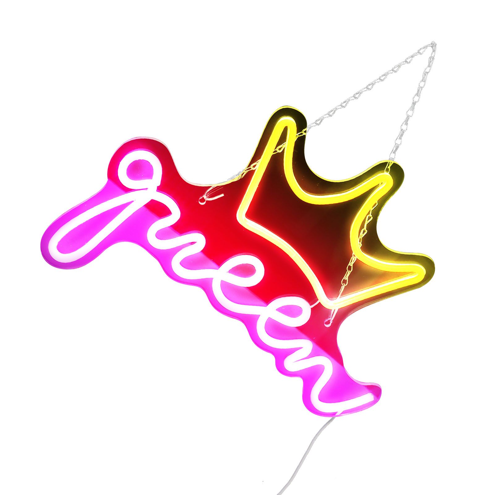 LED Neon Sign Bright USB Powered Decorative Crown Queen Wall Neon Light for view 4