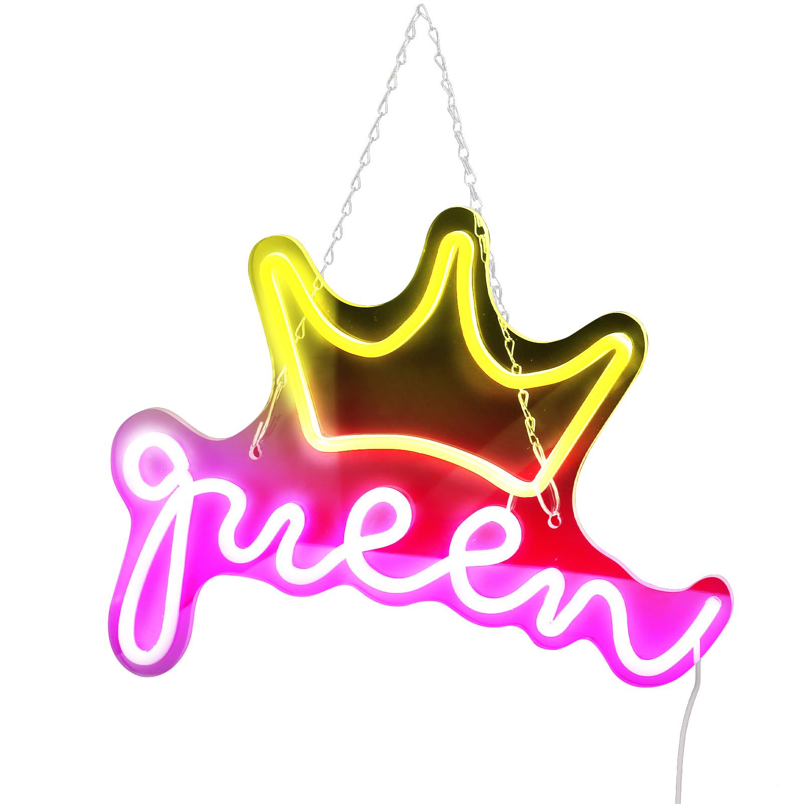 LED Neon Sign Bright USB Powered Decorative Crown Queen Wall Neon Light for view 5