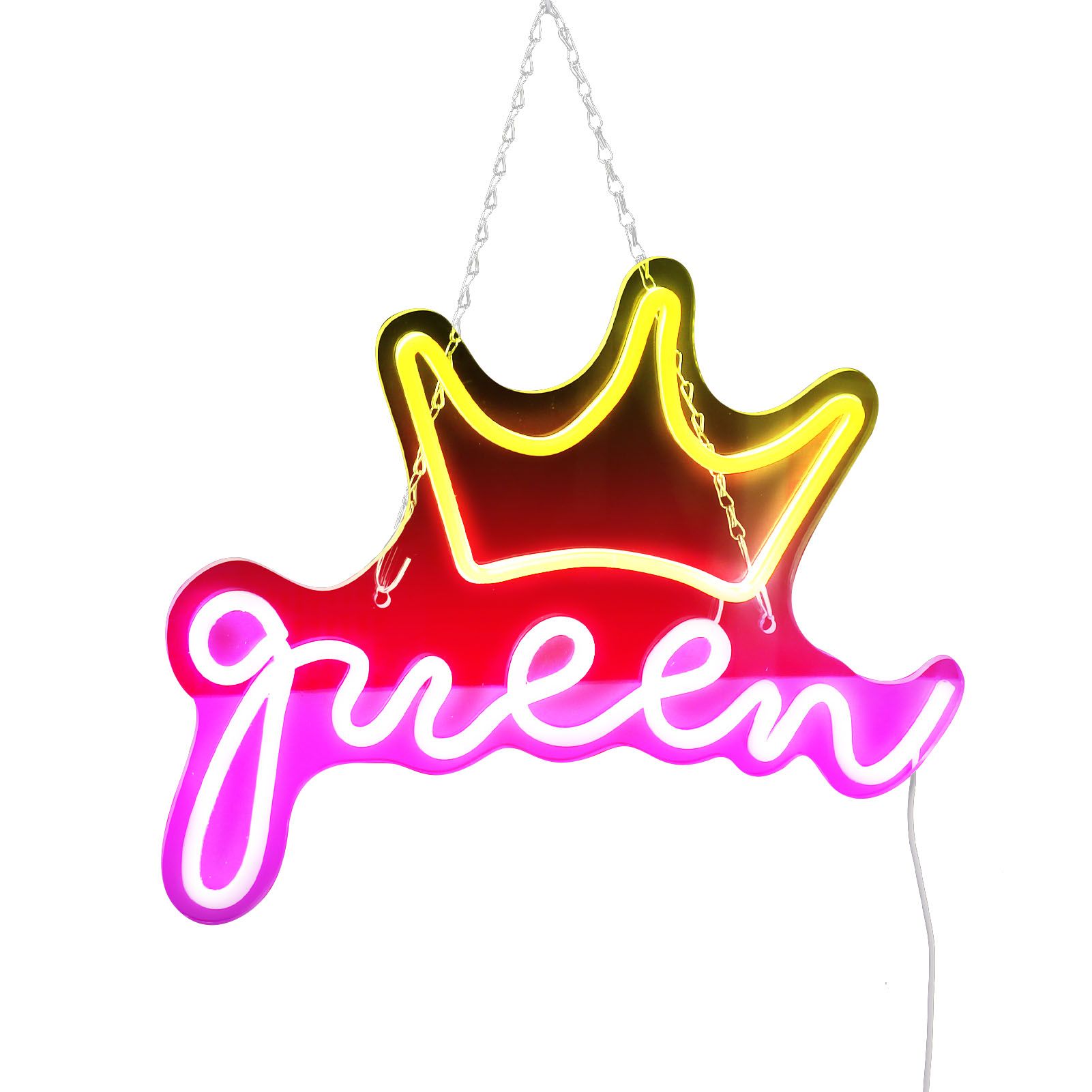 LED Neon Sign Bright USB Powered Decorative Crown Queen Wall Neon Light for view 6