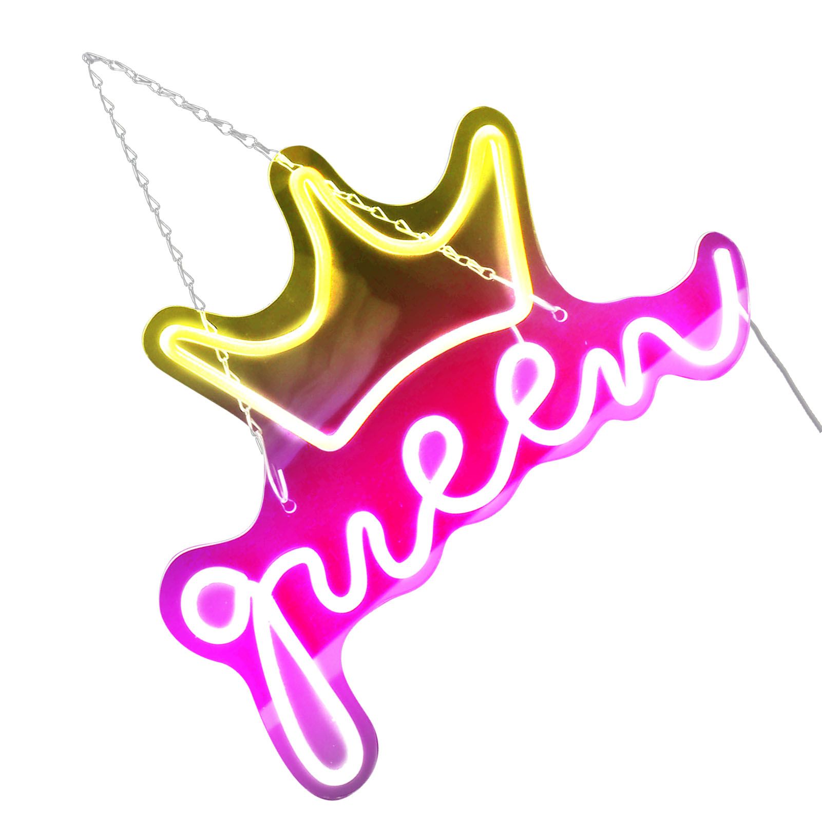 LED Neon Sign Bright USB Powered Decorative Crown Queen Wall Neon Light for view 9