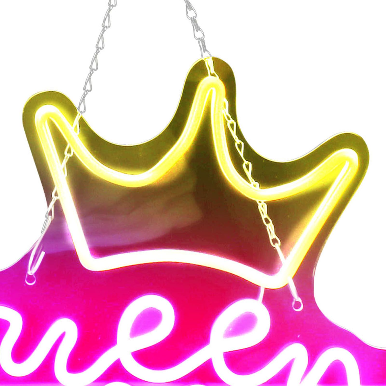 LED Neon Sign Bright USB Powered Decorative Crown Queen Wall Neon Light for view 15