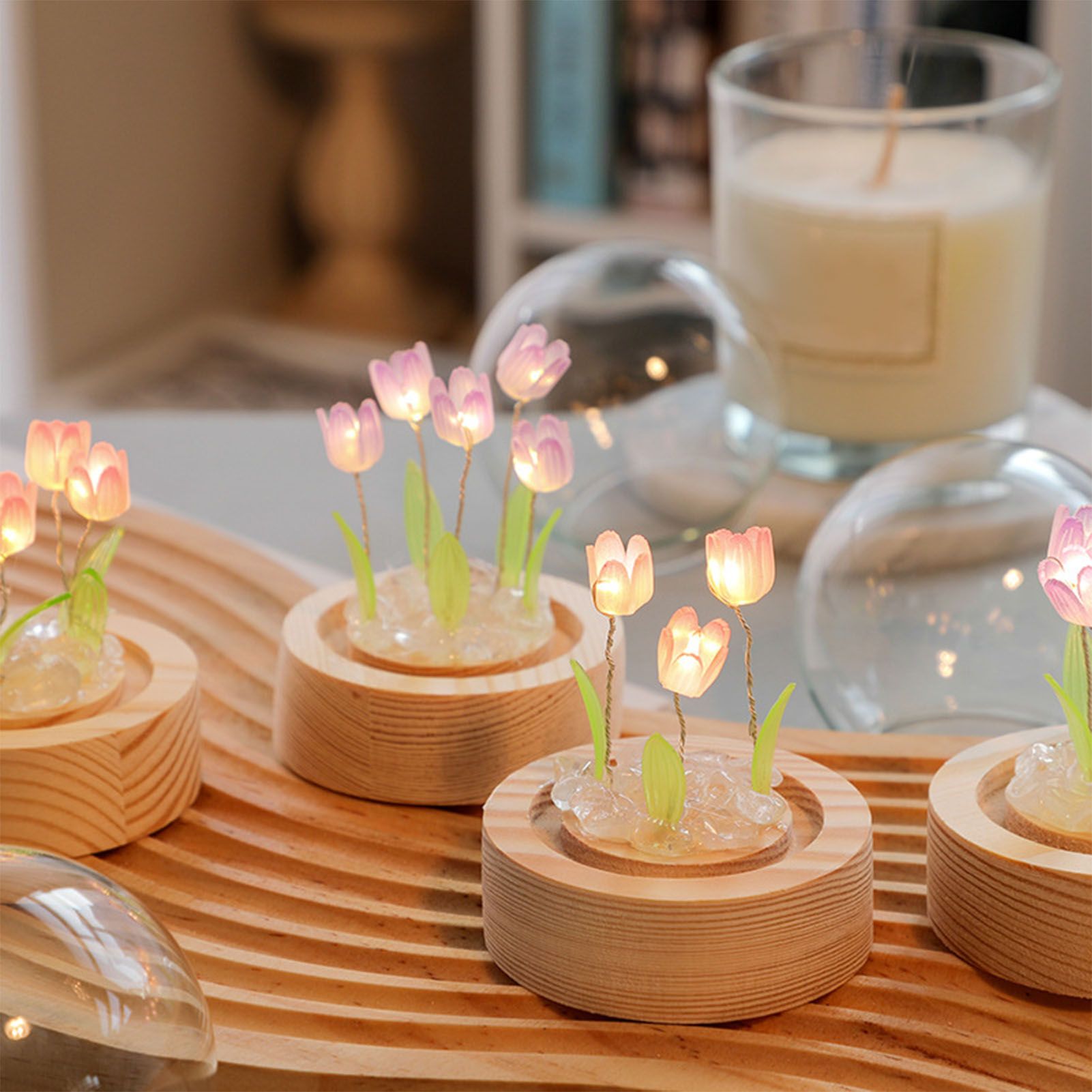 Flower Night Light Tulip Night Lamp Home Decoration Night Light Bedside Light view 6